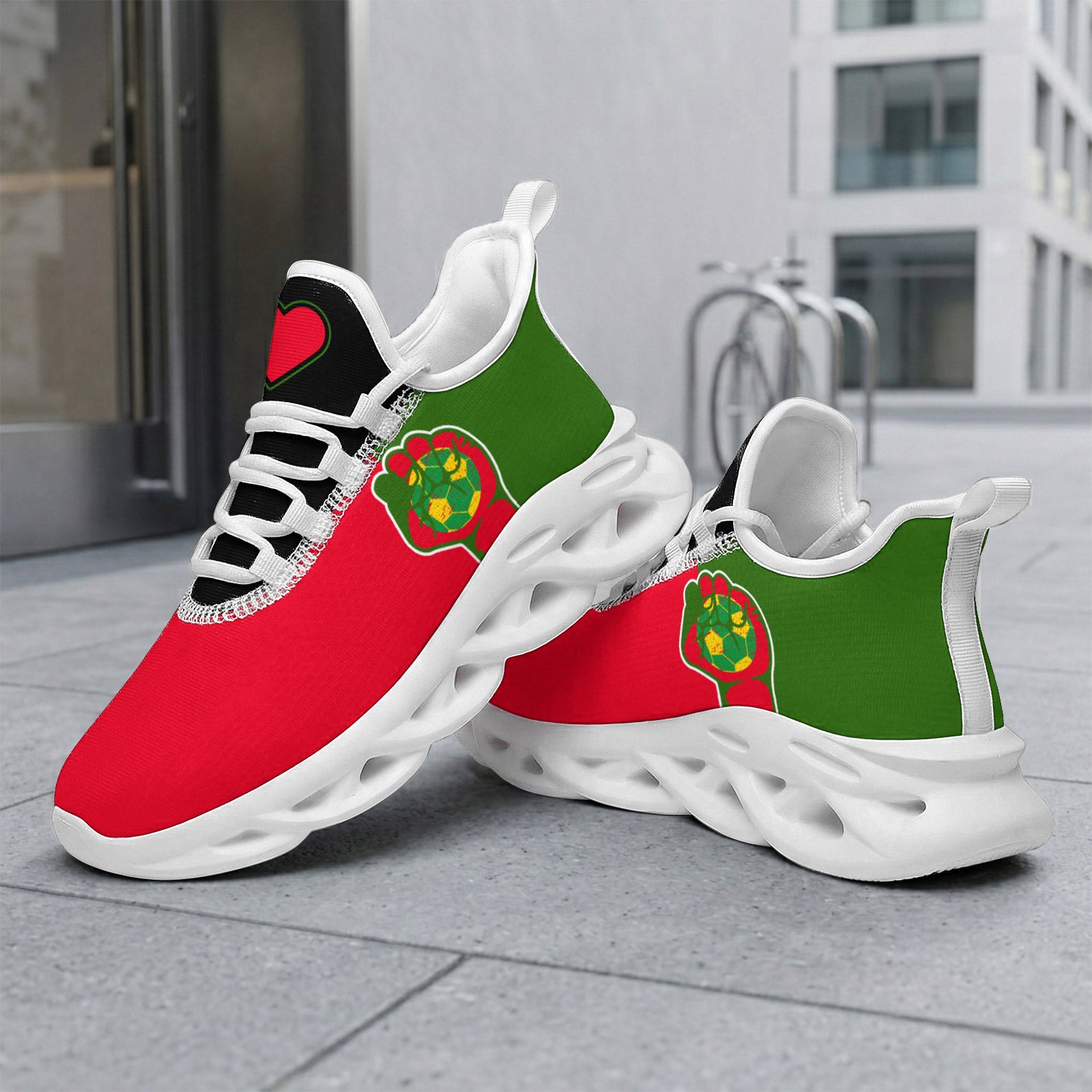 Custom 2026 World Cup Portugal Sneakers DIY Country Flag Running Shoes Lightweight Sport Shoes Gift for Football Fans Personalized Team Name and Logo FN003-F023101-12