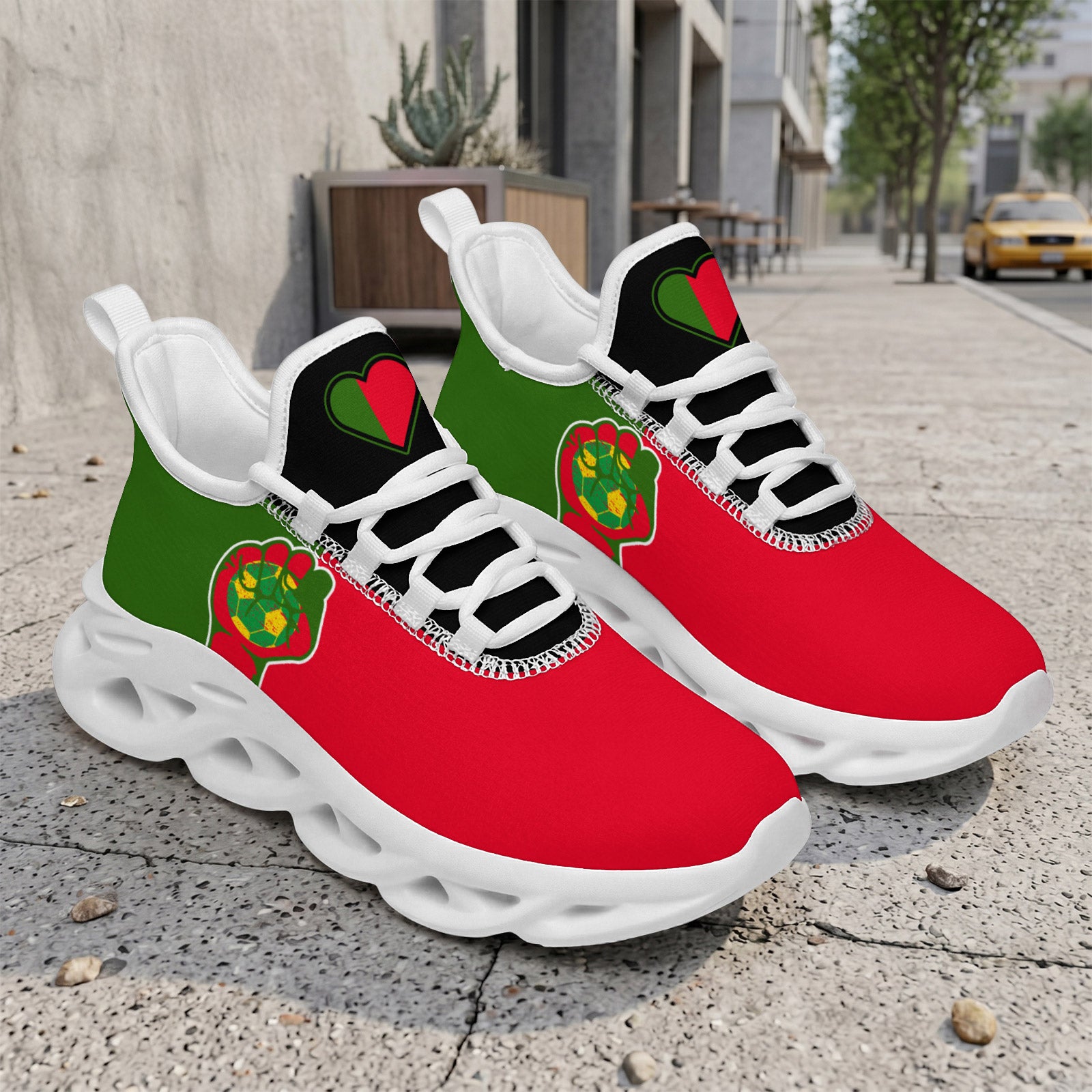 Custom 2026 World Cup Portugal Sneakers DIY Country Flag Running Shoes Lightweight Sport Shoes Gift for Football Fans Personalized Team Name and Logo FN003-F023101-12