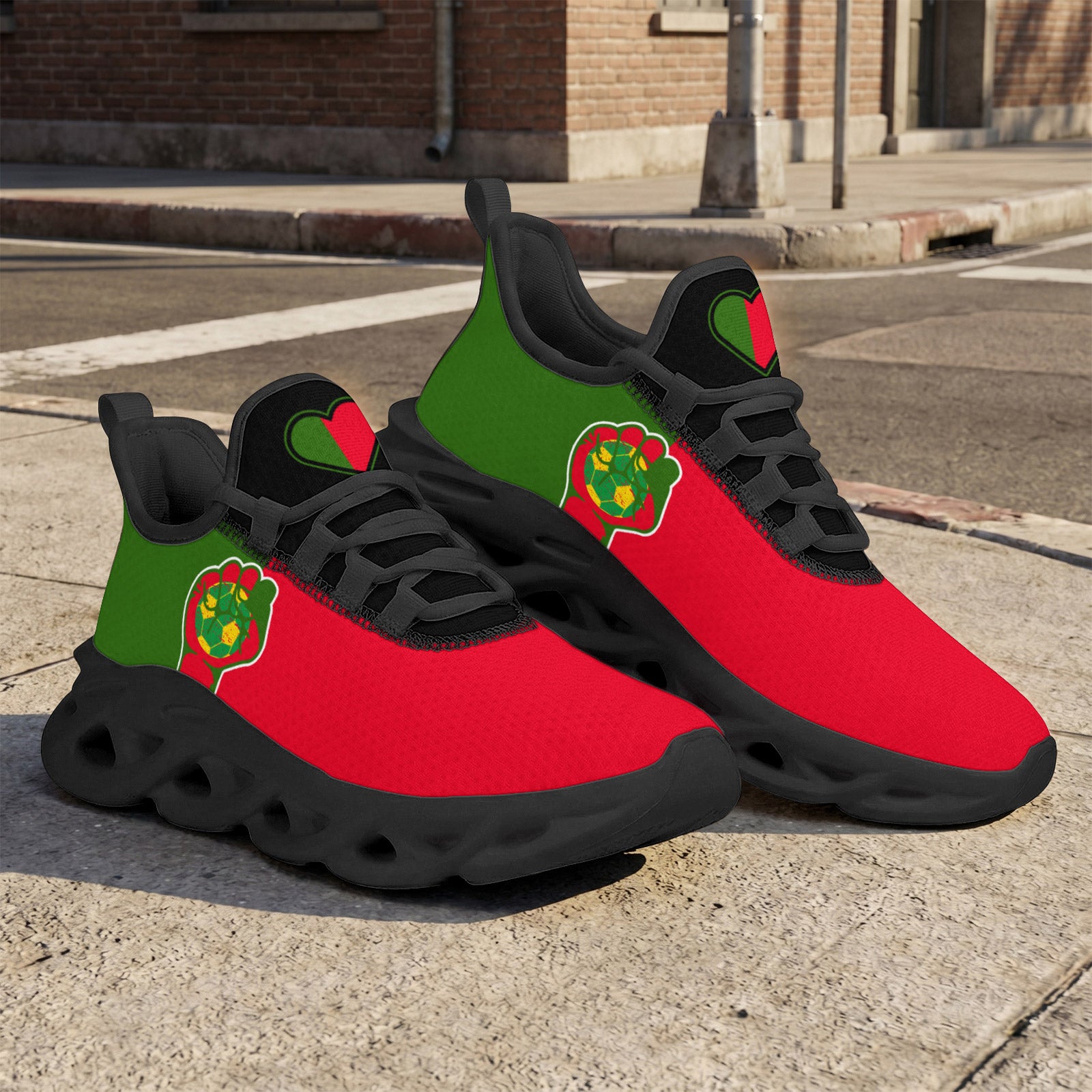 Custom Portugal 2026 World Cup High Quality Soccer Stadium Version Jersey Sneakers Sports Shoes and Hat Combo Offer Personalized Team Name and Logo ZH-F028104-2