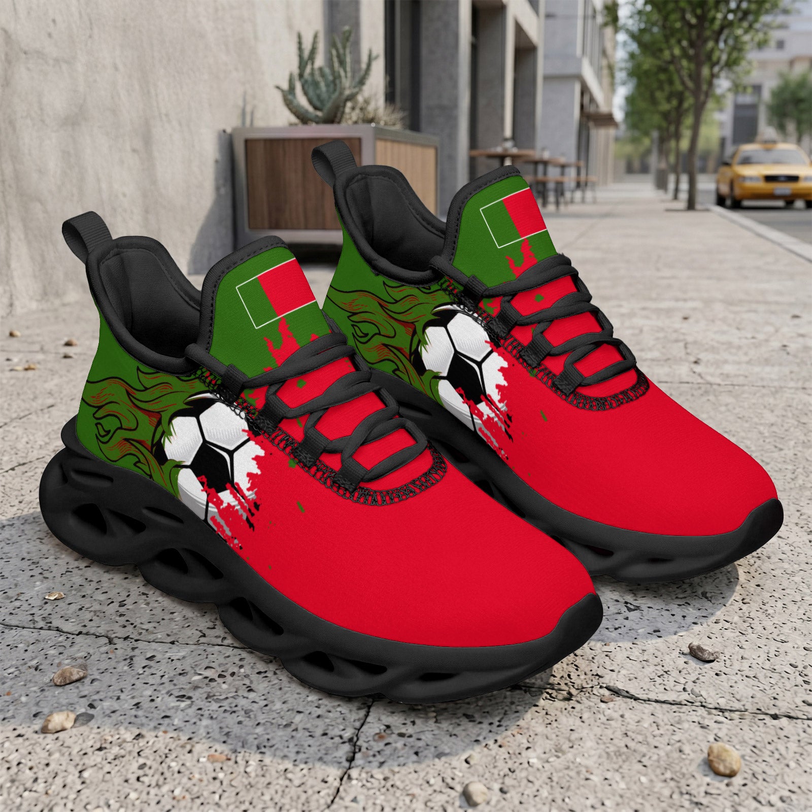 Custom 2026 World Cup Portugal Sneakers DIY Country Flag Running Shoes Lightweight Sport Shoes Gift for Football Fans Personalized Team Name and Logo FN003-F023101-15