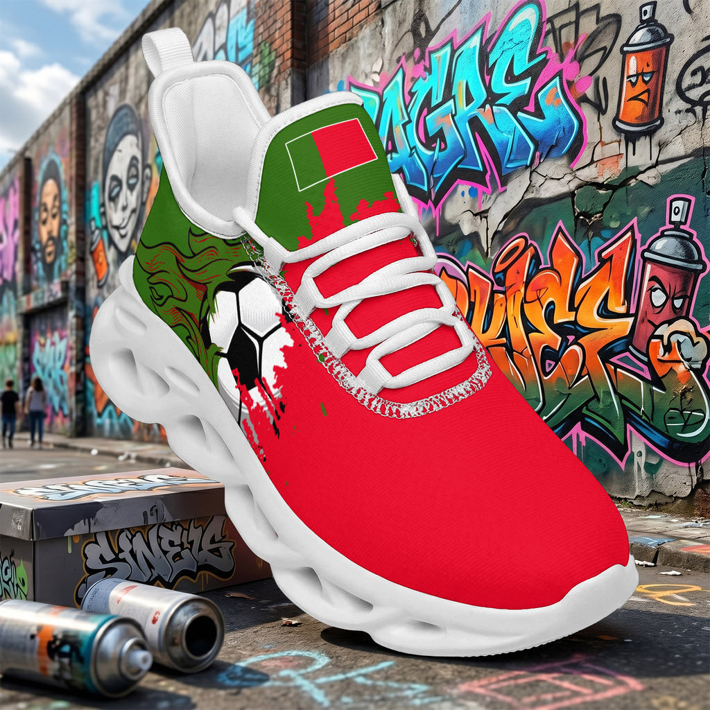 Custom 2026 World Cup Portugal Sneakers DIY Country Flag Running Shoes Lightweight Sport Shoes Gift for Football Fans Personalized Team Name and Logo FN003-F023101-15