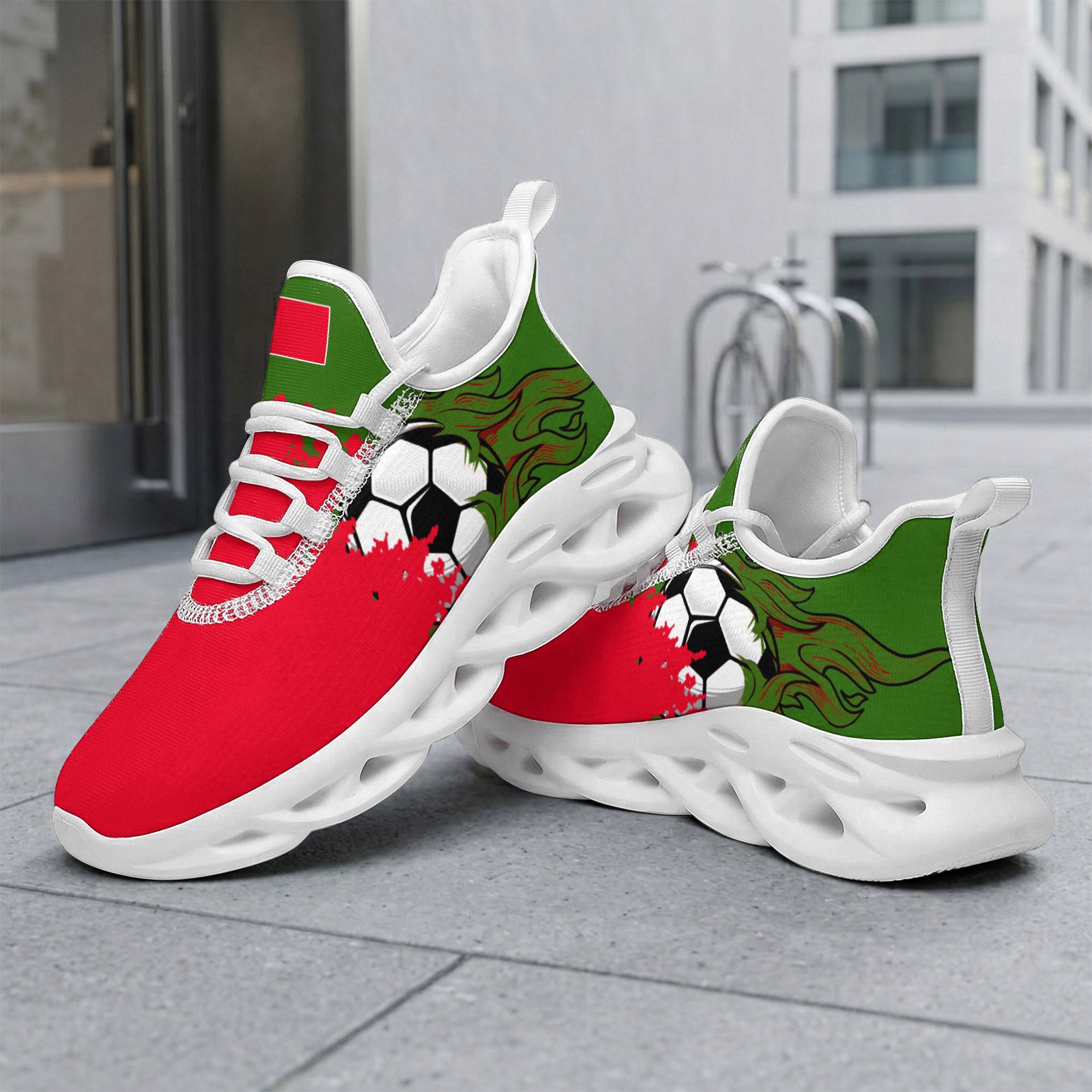 Custom 2026 World Cup Portugal Sneakers DIY Country Flag Running Shoes Lightweight Sport Shoes Gift for Football Fans Personalized Team Name and Logo FN003-F023101-15
