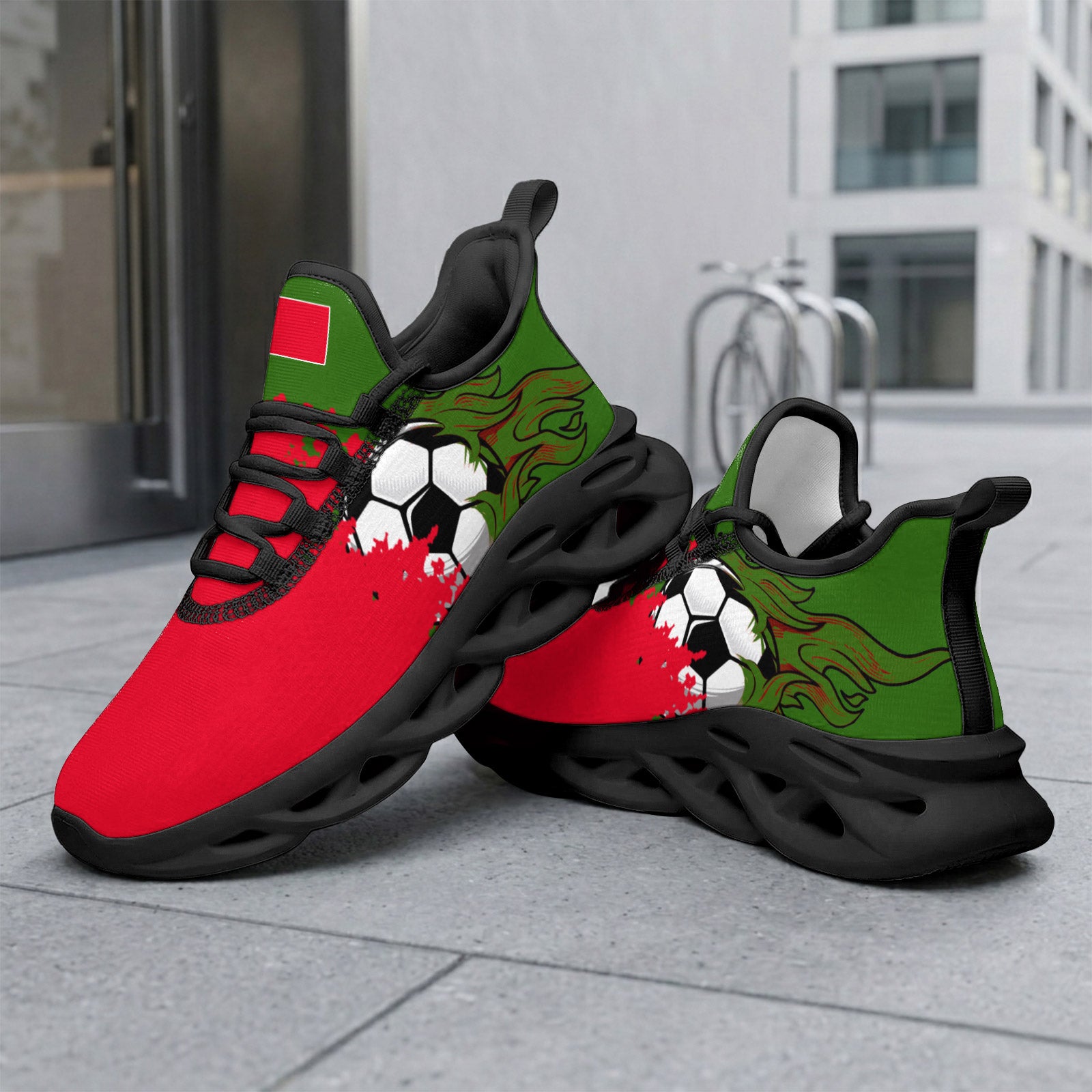 Custom 2026 World Cup Portugal Sneakers DIY Country Flag Running Shoes Lightweight Sport Shoes Gift for Football Fans Personalized Team Name and Logo FN003-F023101-15