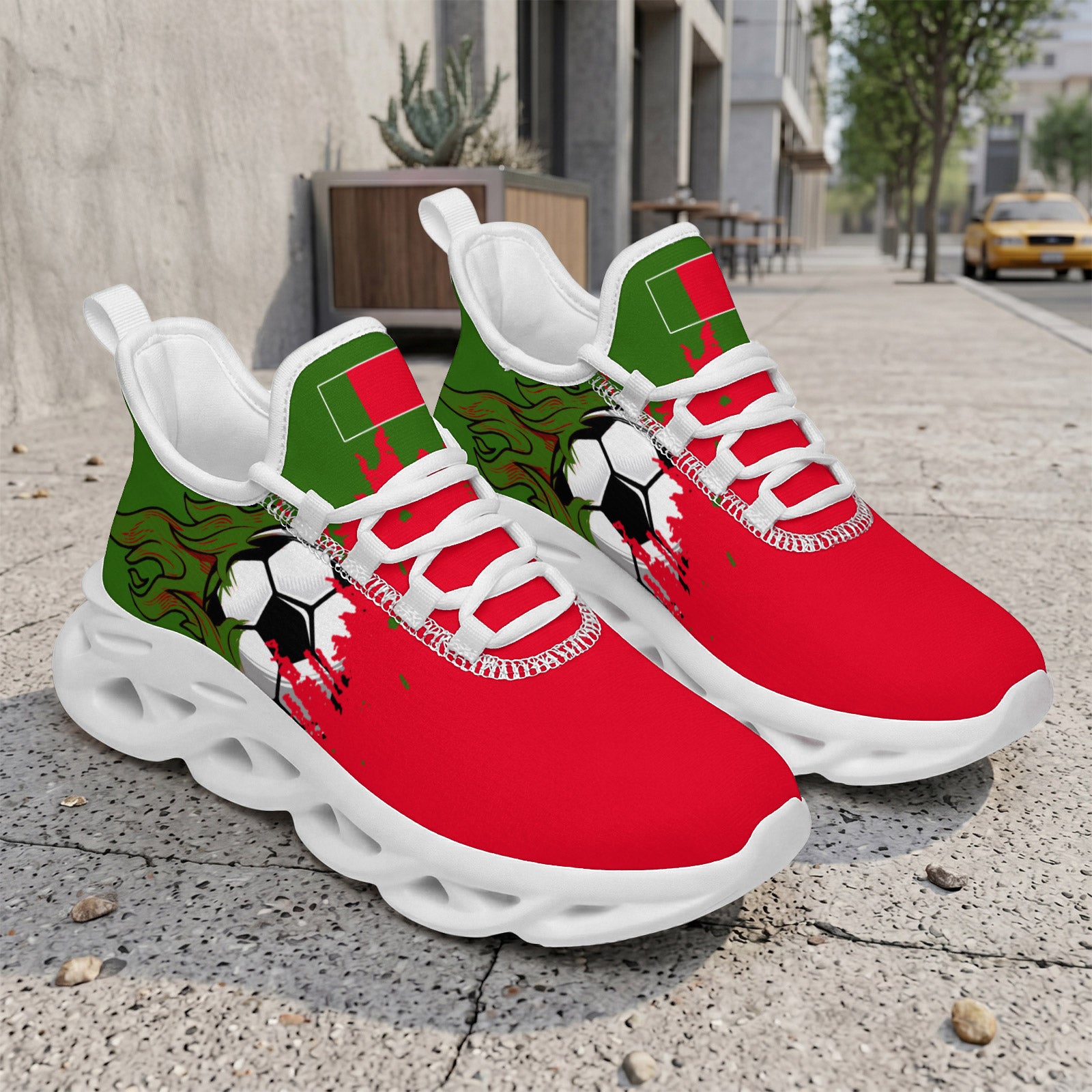 Custom 2026 World Cup Portugal Sneakers DIY Country Flag Running Shoes Lightweight Sport Shoes Gift for Football Fans Personalized Team Name and Logo FN003-F023101-15
