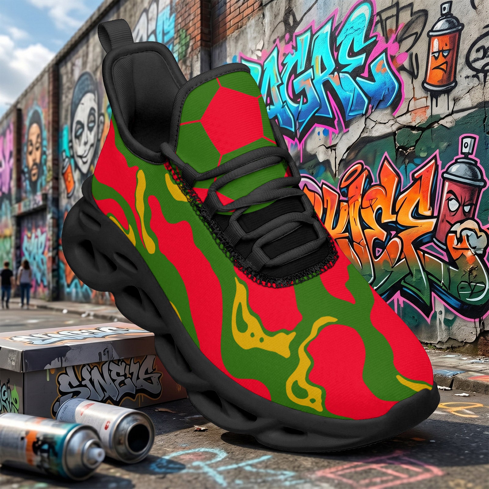 Custom 2026 World Cup Portugal Sneakers DIY Country Flag Running Shoes Lightweight Sport Shoes Gift for Football Fans Personalized Team Name and Logo FN003-F023101-16