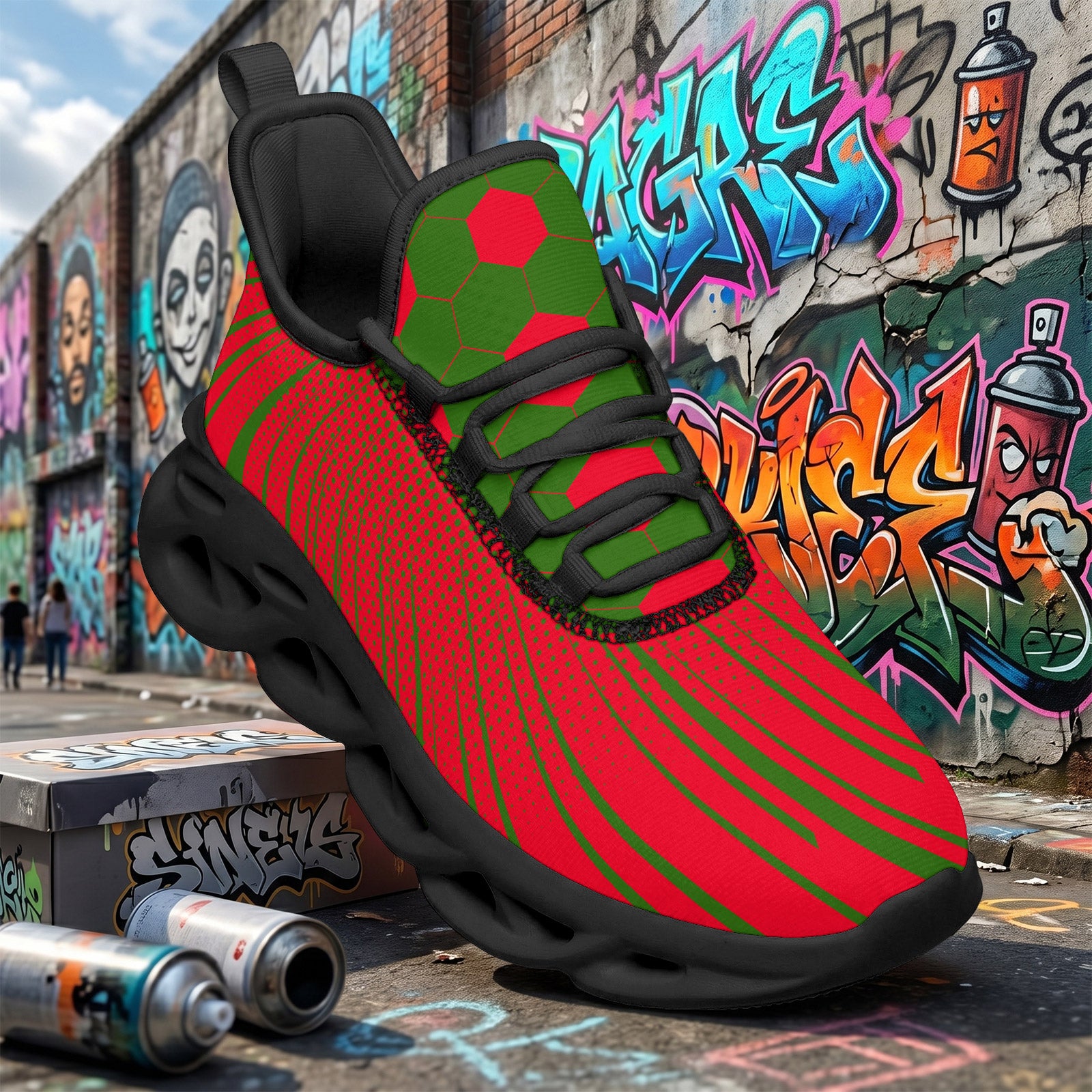 Custom 2026 World Cup Portugal Sneakers DIY Country Flag Running Shoes Lightweight Sport Shoes Gift for Football Fans Personalized Team Name and Logo FN003-F023101-17