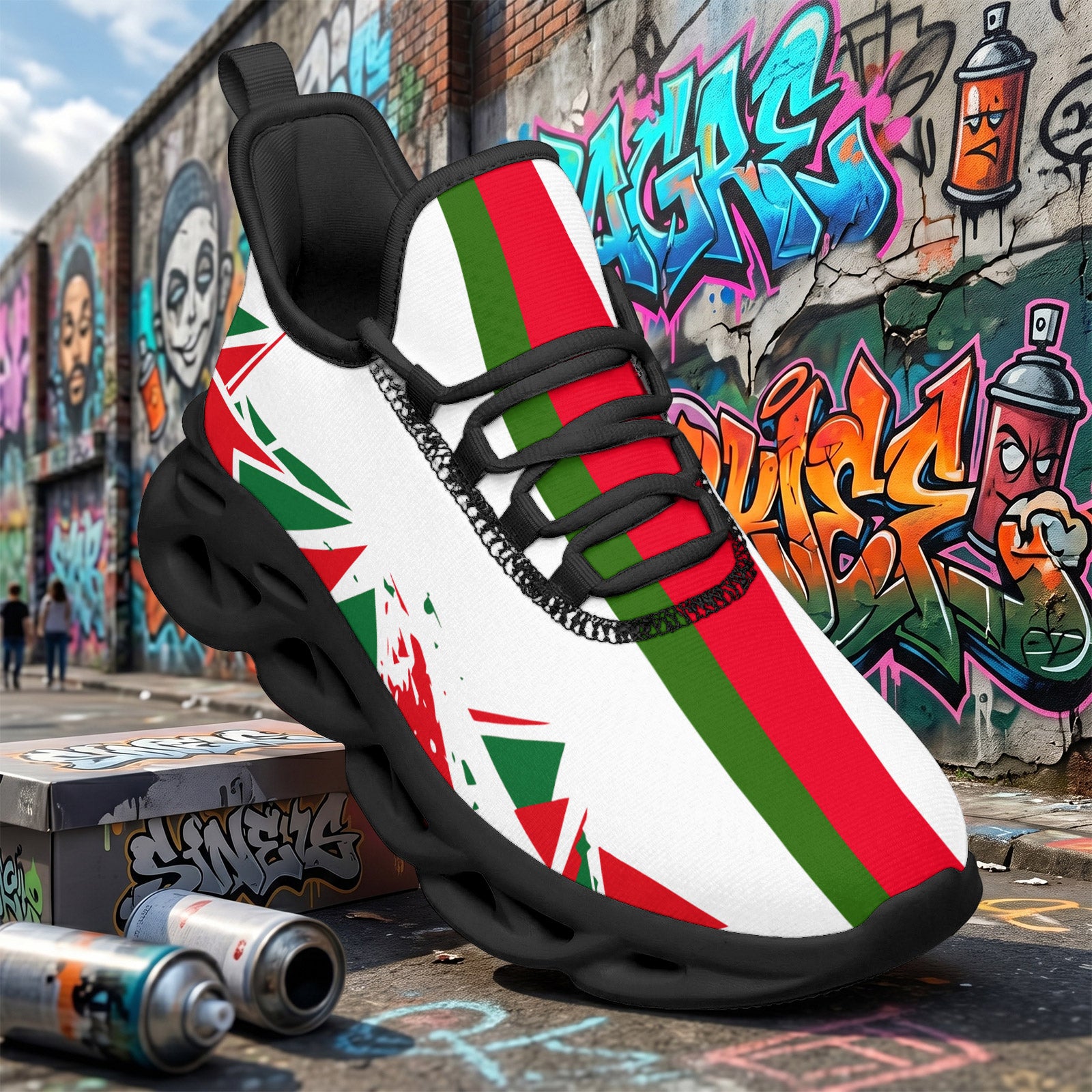 Custom 2026 World Cup Portugal Sneakers DIY Country Flag Running Shoes Lightweight Sport Shoes Gift for Football Fans Personalized Team Name and Logo FN003-F023101-18
