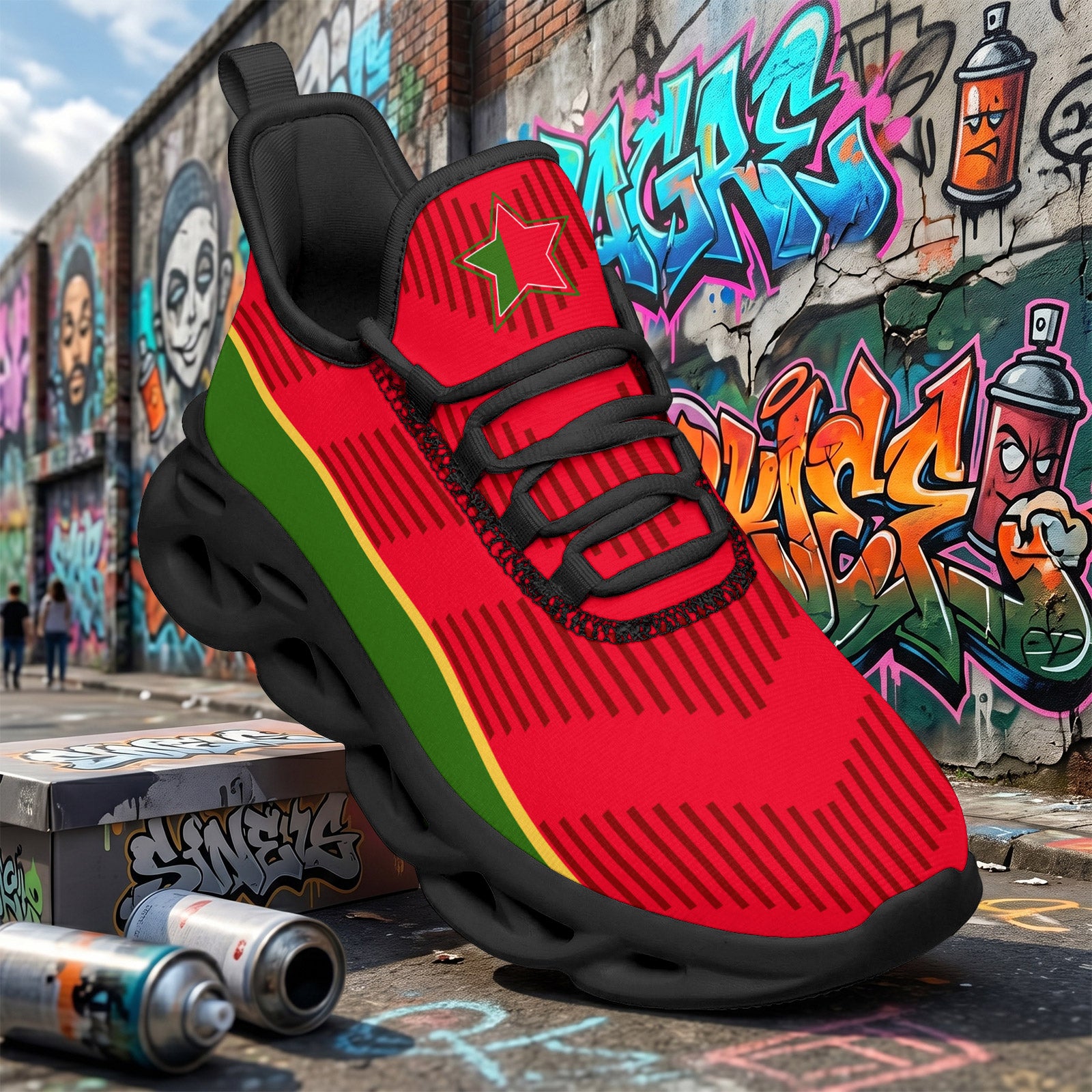 Custom 2026 World Cup Portugal Sneakers DIY Country Flag Running Shoes Lightweight Sport Shoes Gift for Football Fans Personalized Team Name and Logo FN003-F023101-19