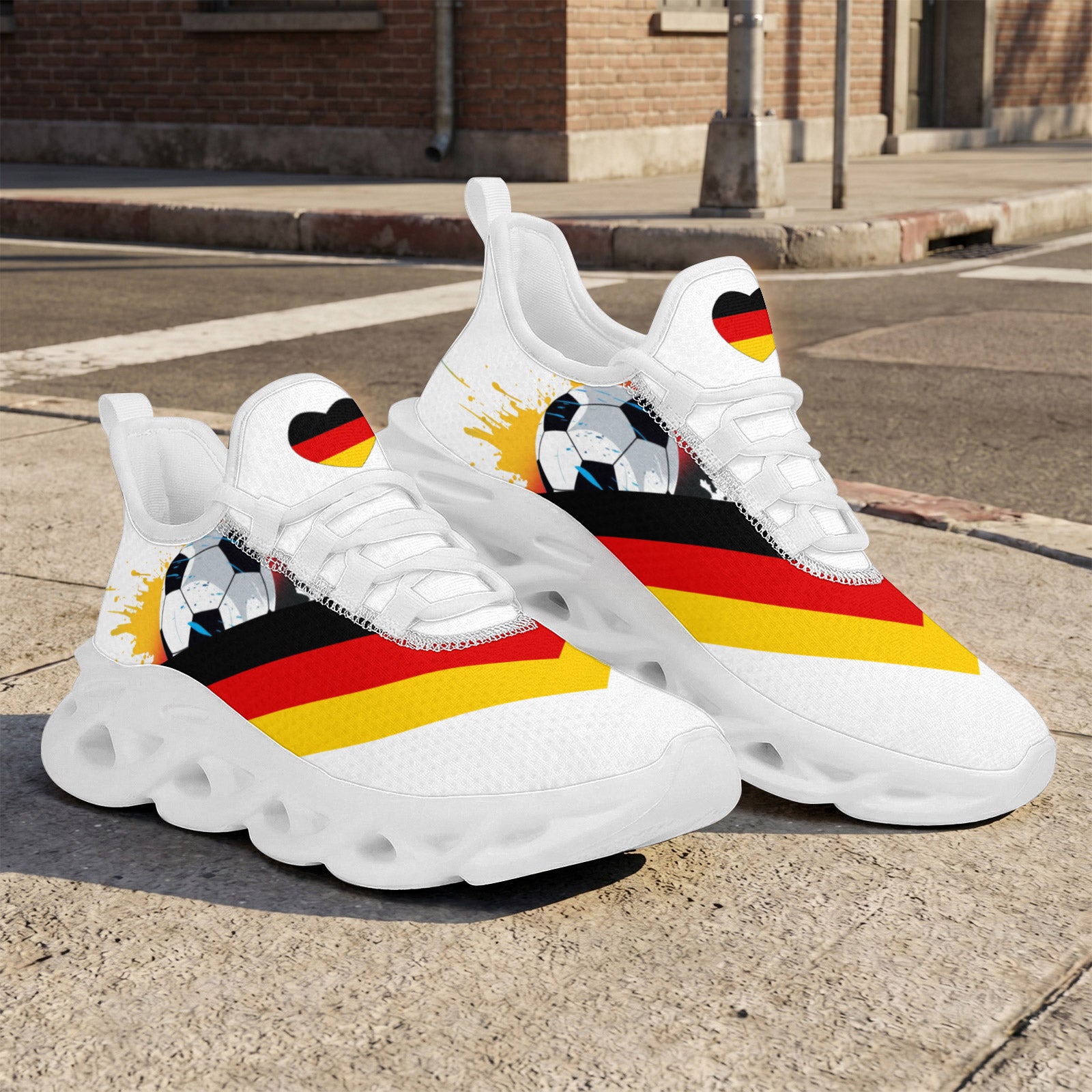 Custom 2026 World Cup Germany Sneakers DIY Country Flag Running Shoes Lightweight Sport Shoes Gift for Football Fans Personalized Team Name and Logo FN003-F023101-3