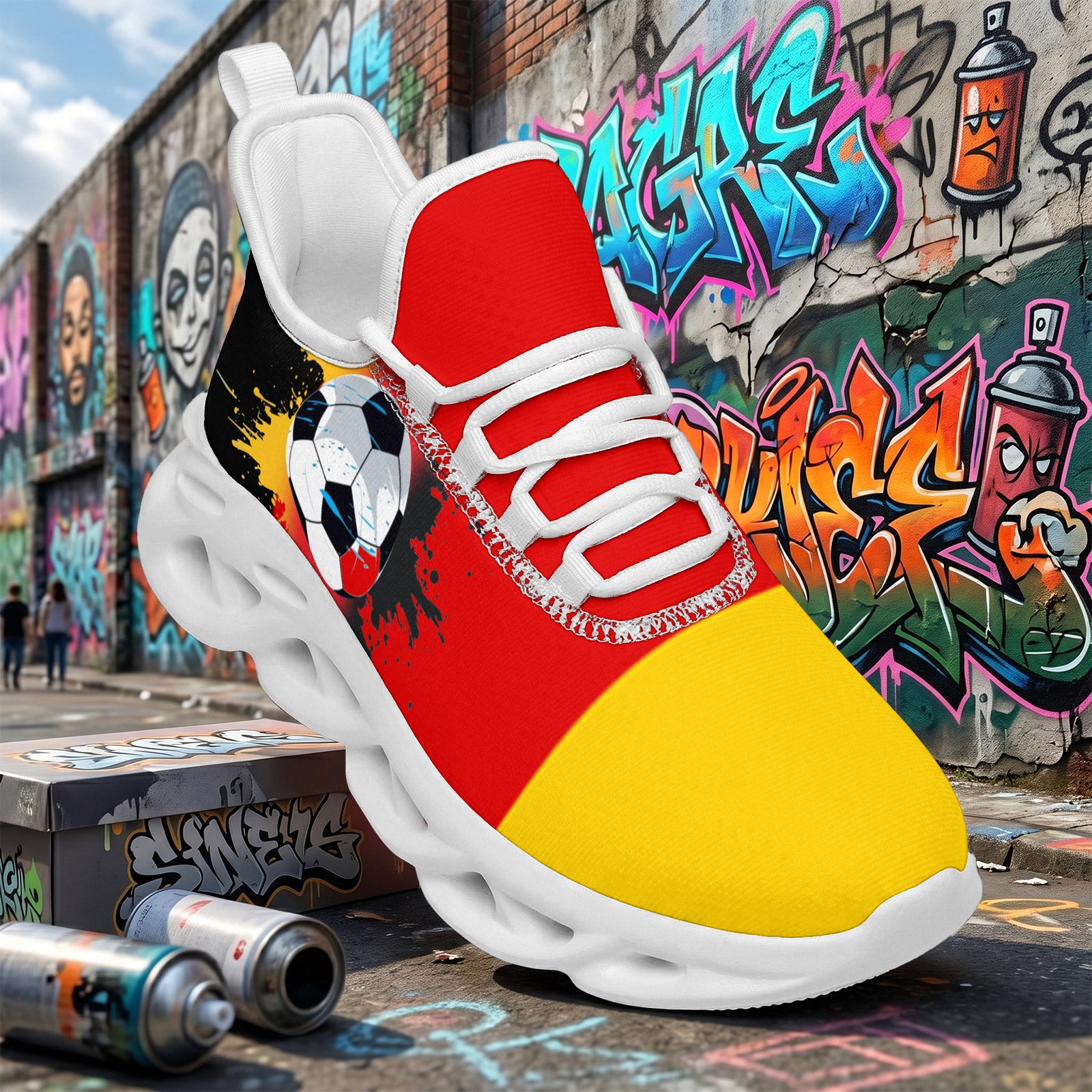 Custom 2026 World Cup Germany Sneakers DIY Country Flag Running Shoes Lightweight Sport Shoes Gift for Football Fans Personalized Team Name and Logo FN003-F023101-4