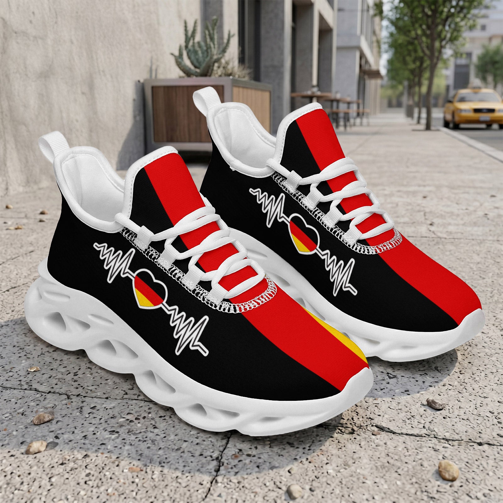 Custom 2026 World Cup Germany Sneakers DIY Country Flag Running Shoes Lightweight Sport Shoes Gift for Football Fans Personalized Team Name and Logo FN003-F023101-5