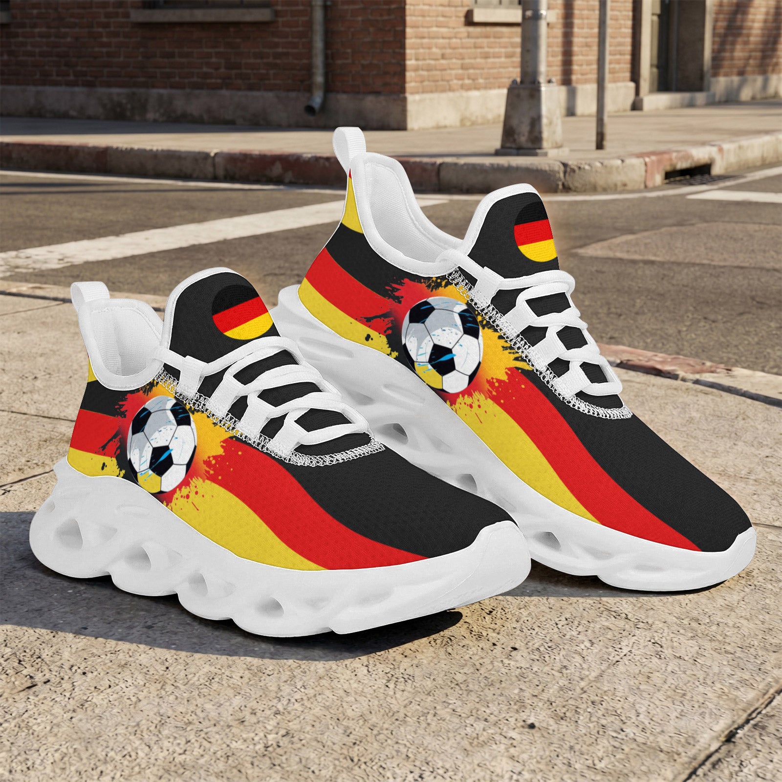 Custom Germany 2026 World Cup High Quality Soccer Stadium Version Jersey Sneakers Sports Shoes and Hat Combo Offer Personalized Team Name and Logo ZH-F028100-6