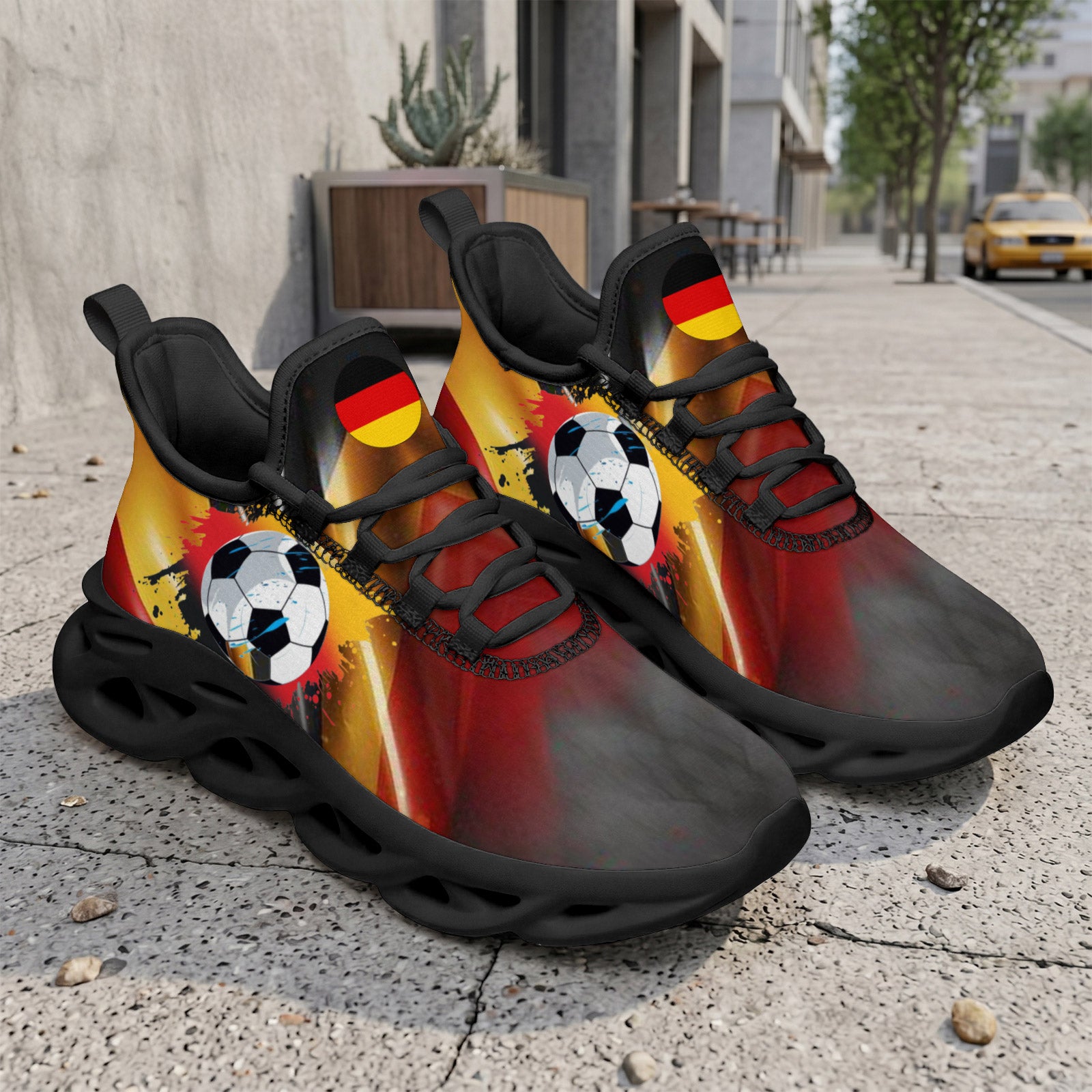 Custom 2026 World Cup Germany Sneakers DIY Country Flag Running Shoes Lightweight Sport Shoes Gift for Football Fans Personalized Team Name and Logo FN003-F023101-7