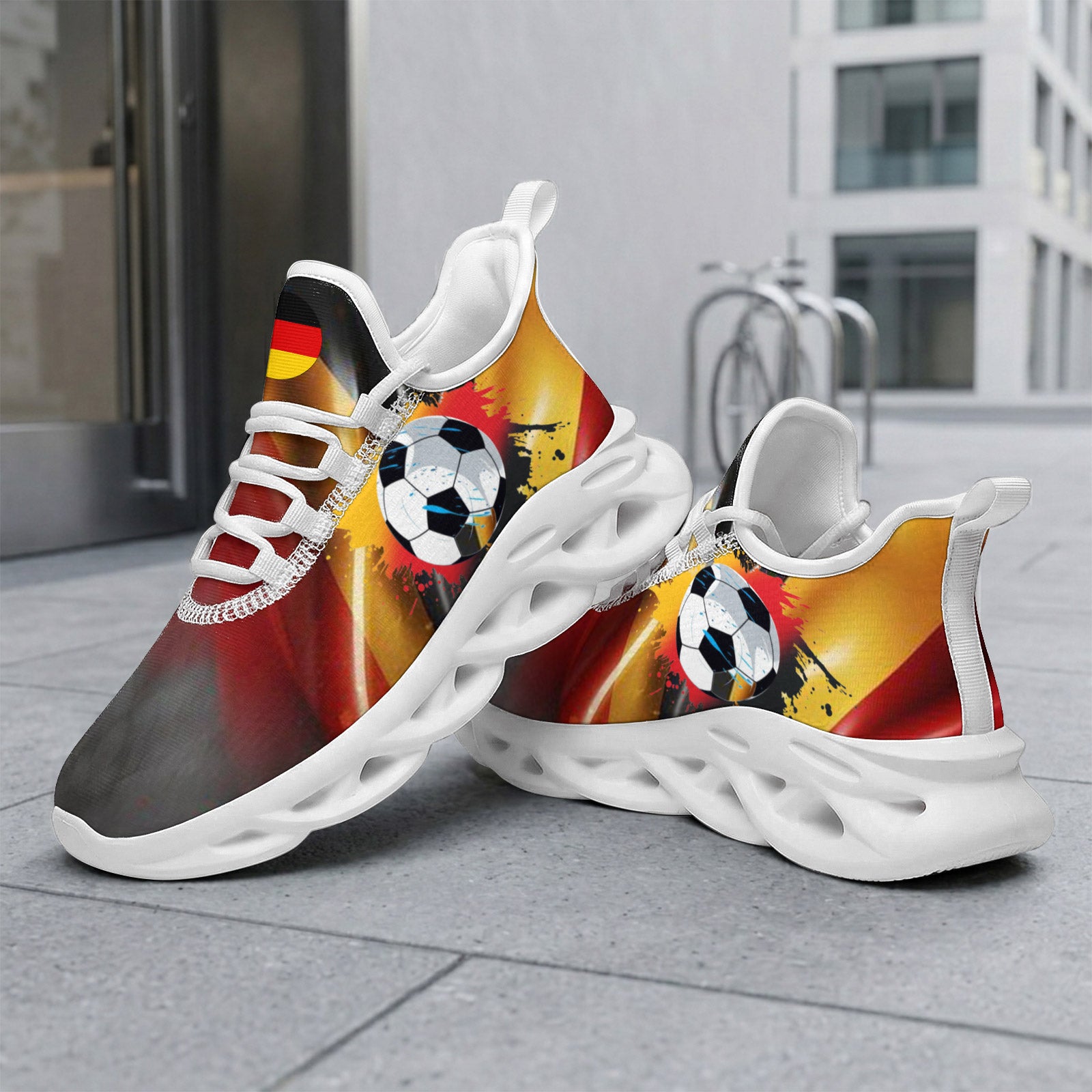 Custom 2026 World Cup Germany Sneakers DIY Country Flag Running Shoes Lightweight Sport Shoes Gift for Football Fans Personalized Team Name and Logo FN003-F023101-7