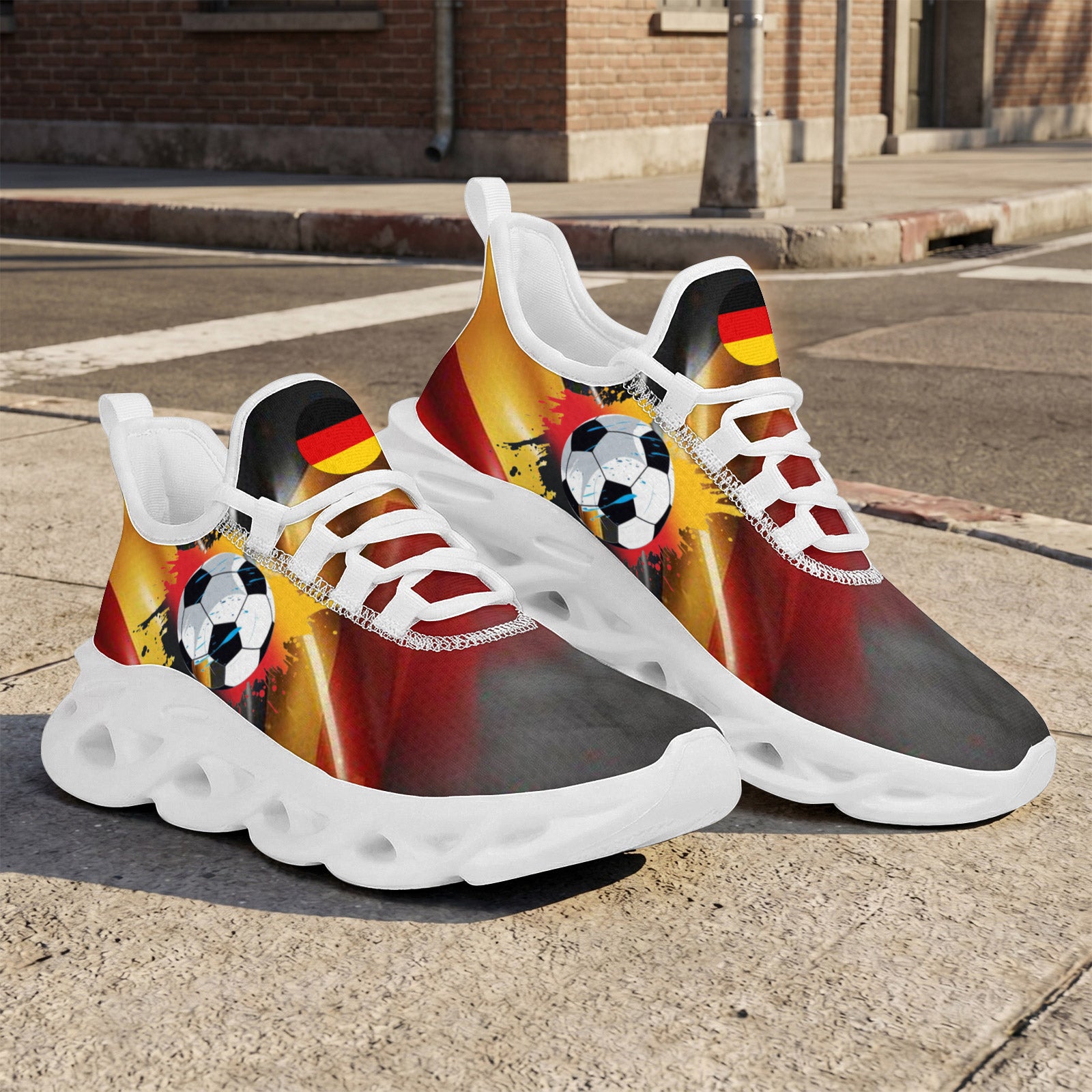 Custom 2026 World Cup Germany Sneakers DIY Country Flag Running Shoes Lightweight Sport Shoes Gift for Football Fans Personalized Team Name and Logo FN003-F023101-7