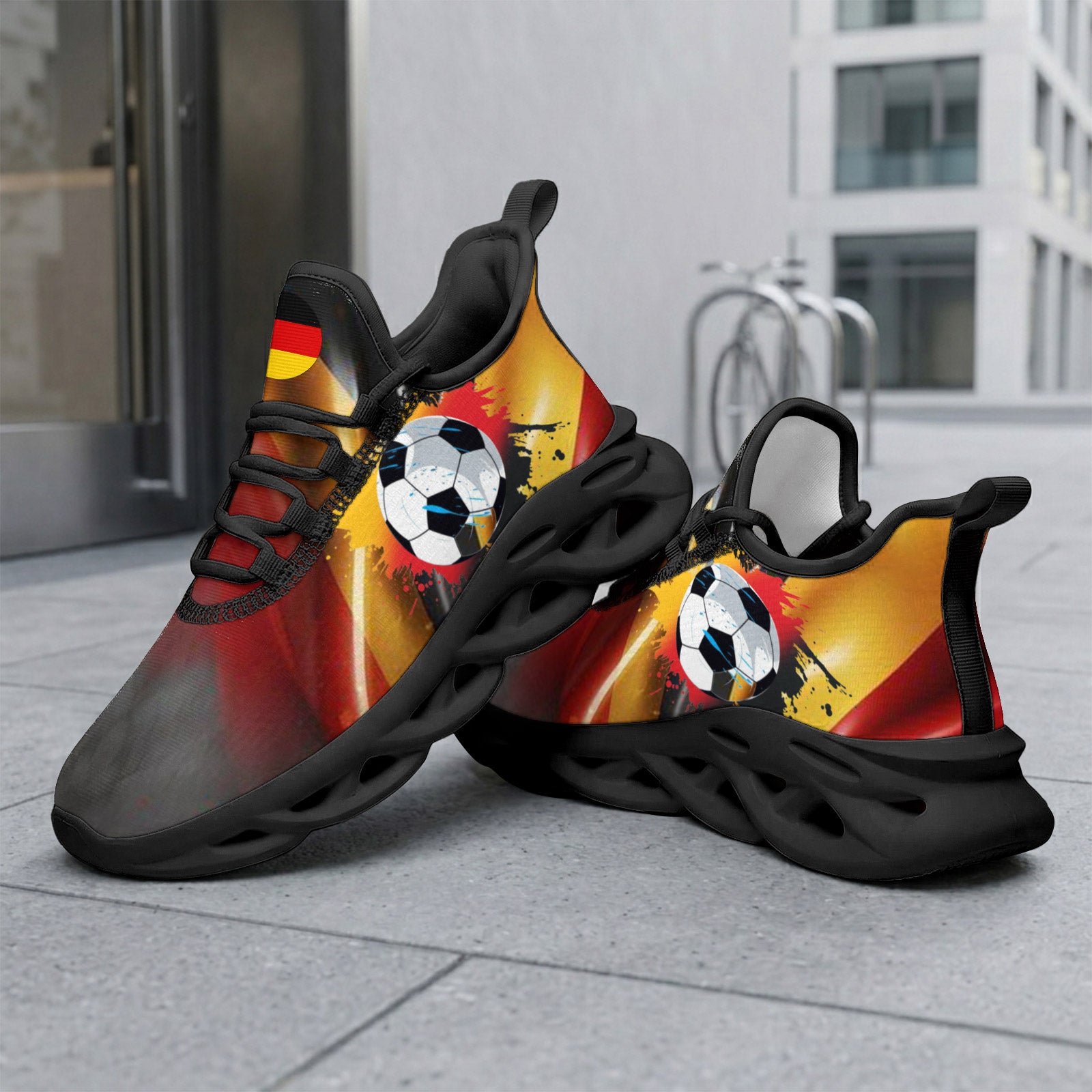 Custom 2026 World Cup Germany Sneakers DIY Country Flag Running Shoes Lightweight Sport Shoes Gift for Football Fans Personalized Team Name and Logo FN003-F023101-7