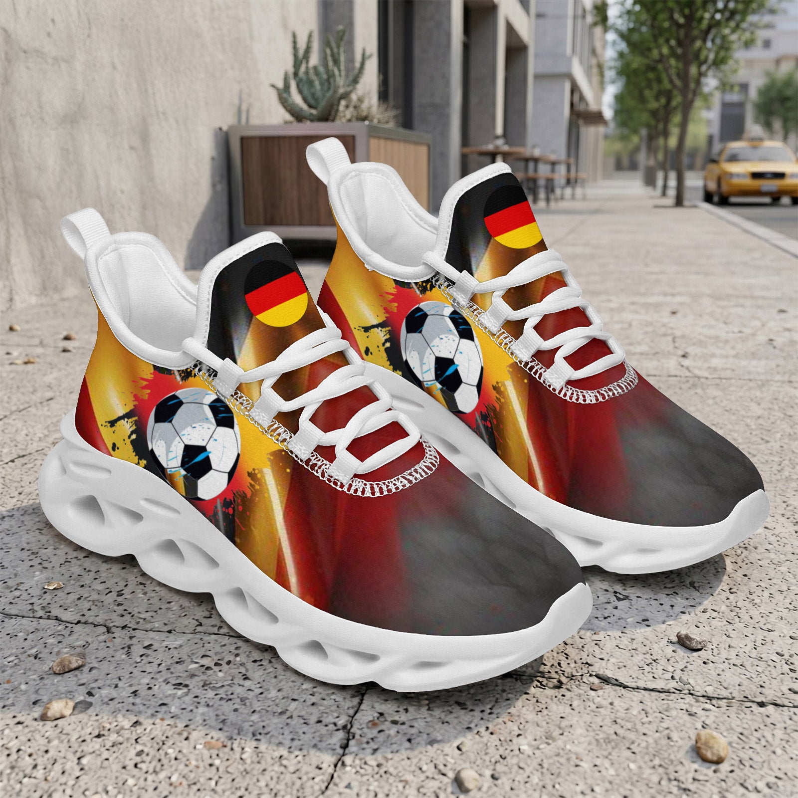 Custom 2026 World Cup Germany Sneakers DIY Country Flag Running Shoes Lightweight Sport Shoes Gift for Football Fans Personalized Team Name and Logo FN003-F023101-7