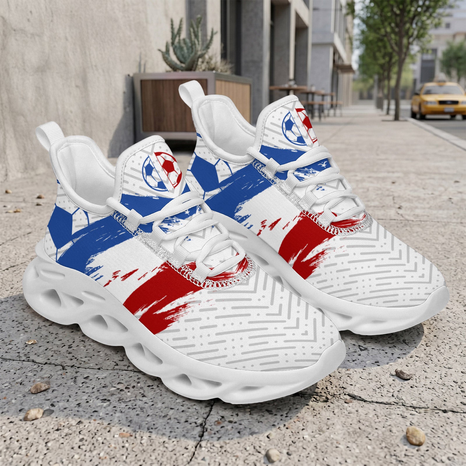 Custom 2026 World Cup France Sneakers DIY Country Flag Running Shoes Lightweight Sport Shoes Gift for Football Fans Personalized Team Name and Logo FN003-F023103-10
