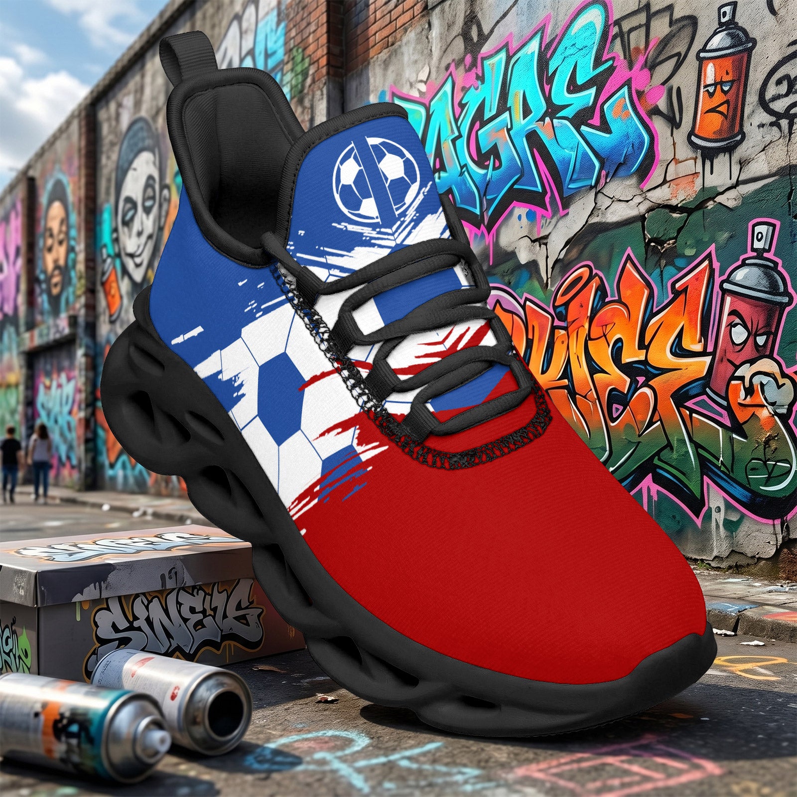 Custom 2026 World Cup France Sneakers DIY Country Flag Running Shoes Lightweight Sport Shoes Gift for Football Fans Personalized Team Name and Logo FN003-F023103-11