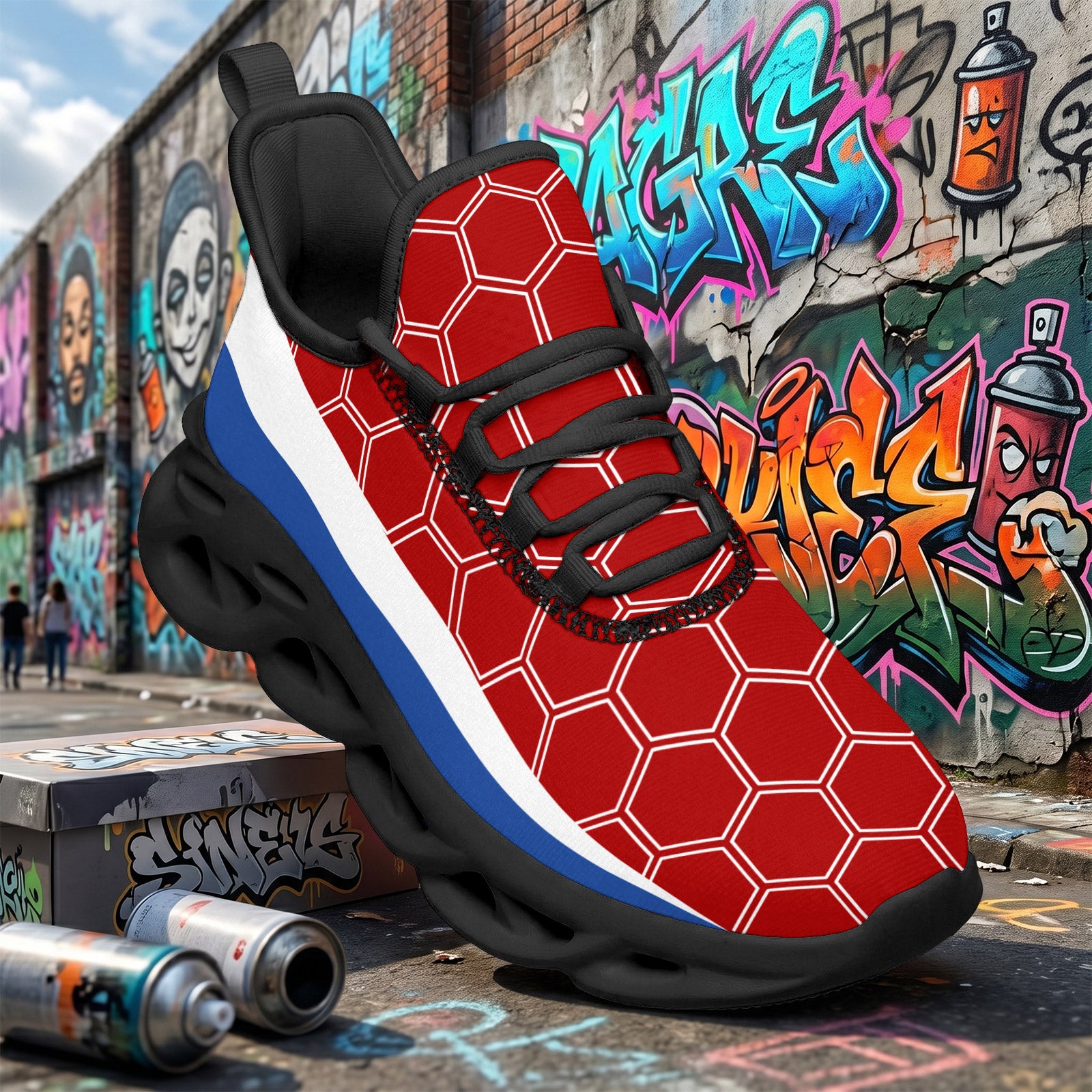 Custom 2026 World Cup France Sneakers DIY Country Flag Running Shoes Lightweight Sport Shoes Gift for Football Fans Personalized Team Name and Logo FN003-F023103-12