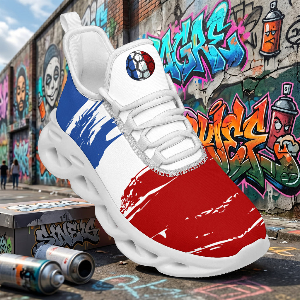 Custom 2026 World Cup France Sneakers DIY Country Flag Running Shoes Lightweight Sport Shoes Gift for Football Fans Personalized Team Name and Logo FN003-F023103-13