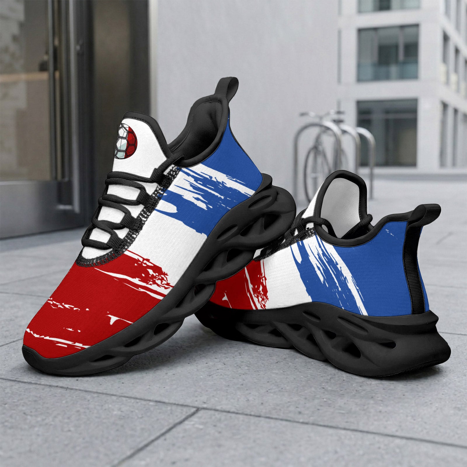Custom 2026 World Cup France Sneakers DIY Country Flag Running Shoes Lightweight Sport Shoes Gift for Football Fans Personalized Team Name and Logo FN003-F023103-13