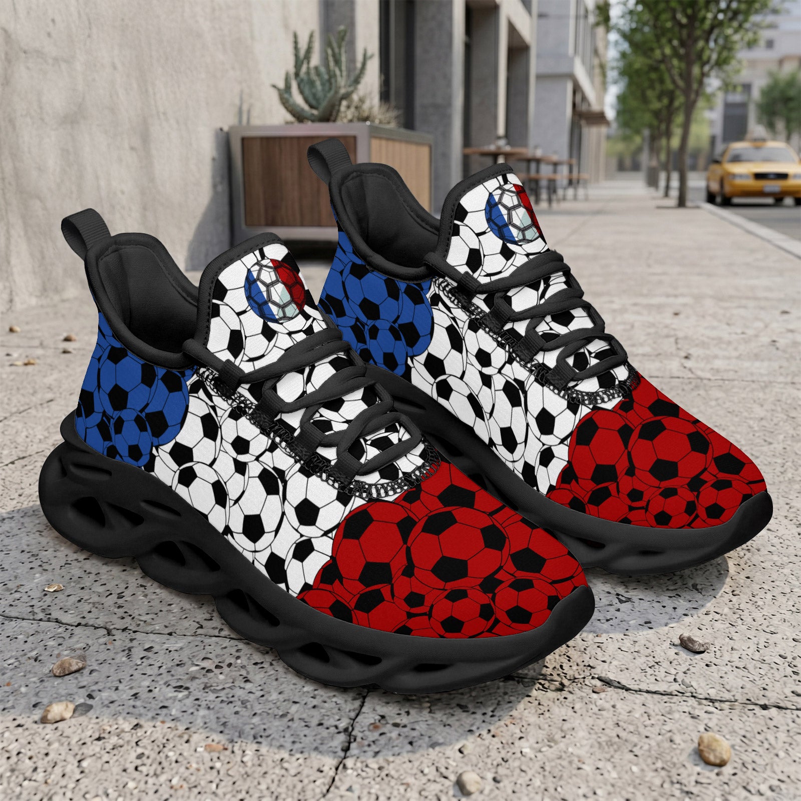 Custom 2026 World Cup France Sneakers DIY Country Flag Running Shoes Lightweight Sport Shoes Gift for Football Fans Personalized Team Name and Logo FN003-F023103-14