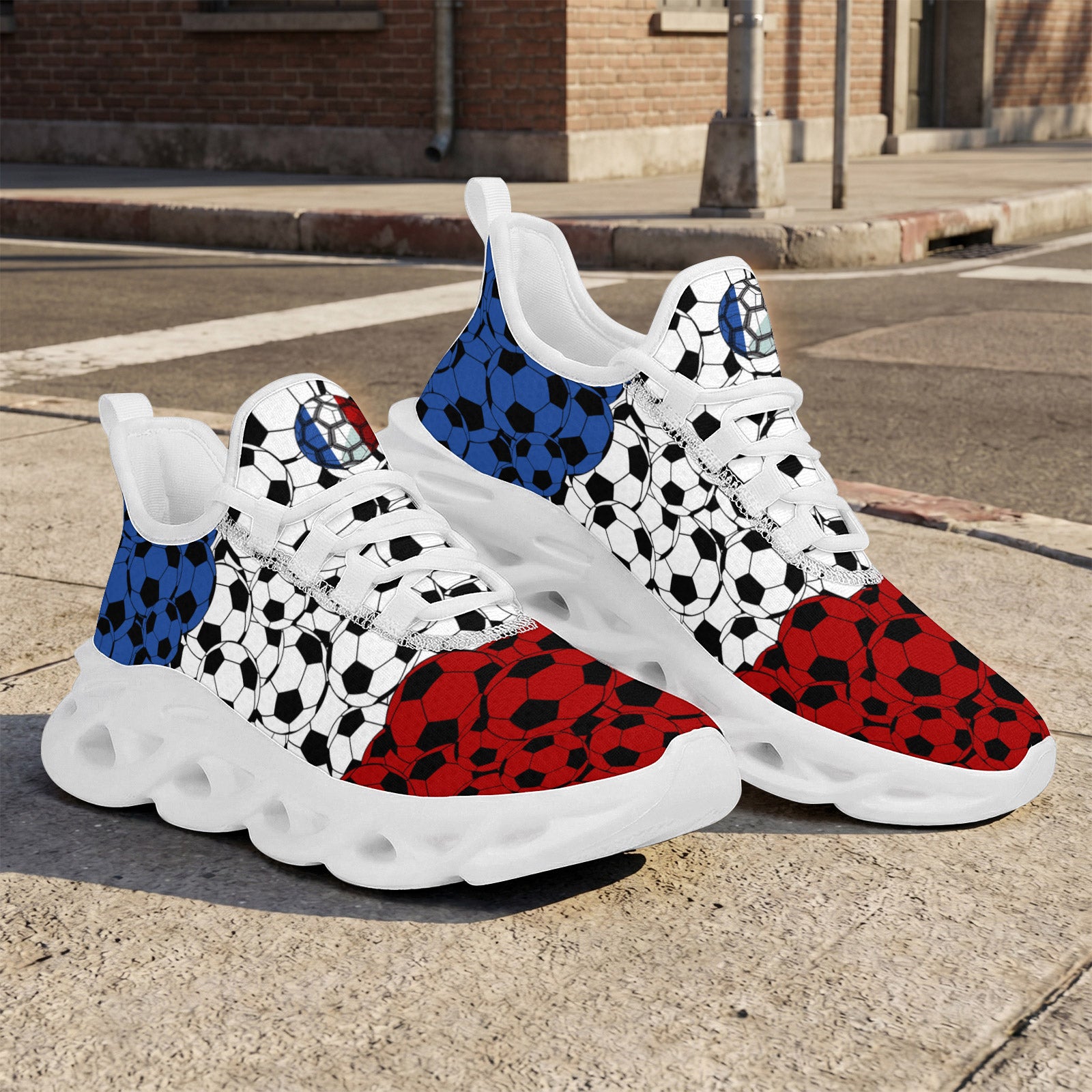 Custom 2026 World Cup France Sneakers DIY Country Flag Running Shoes Lightweight Sport Shoes Gift for Football Fans Personalized Team Name and Logo FN003-F023103-14