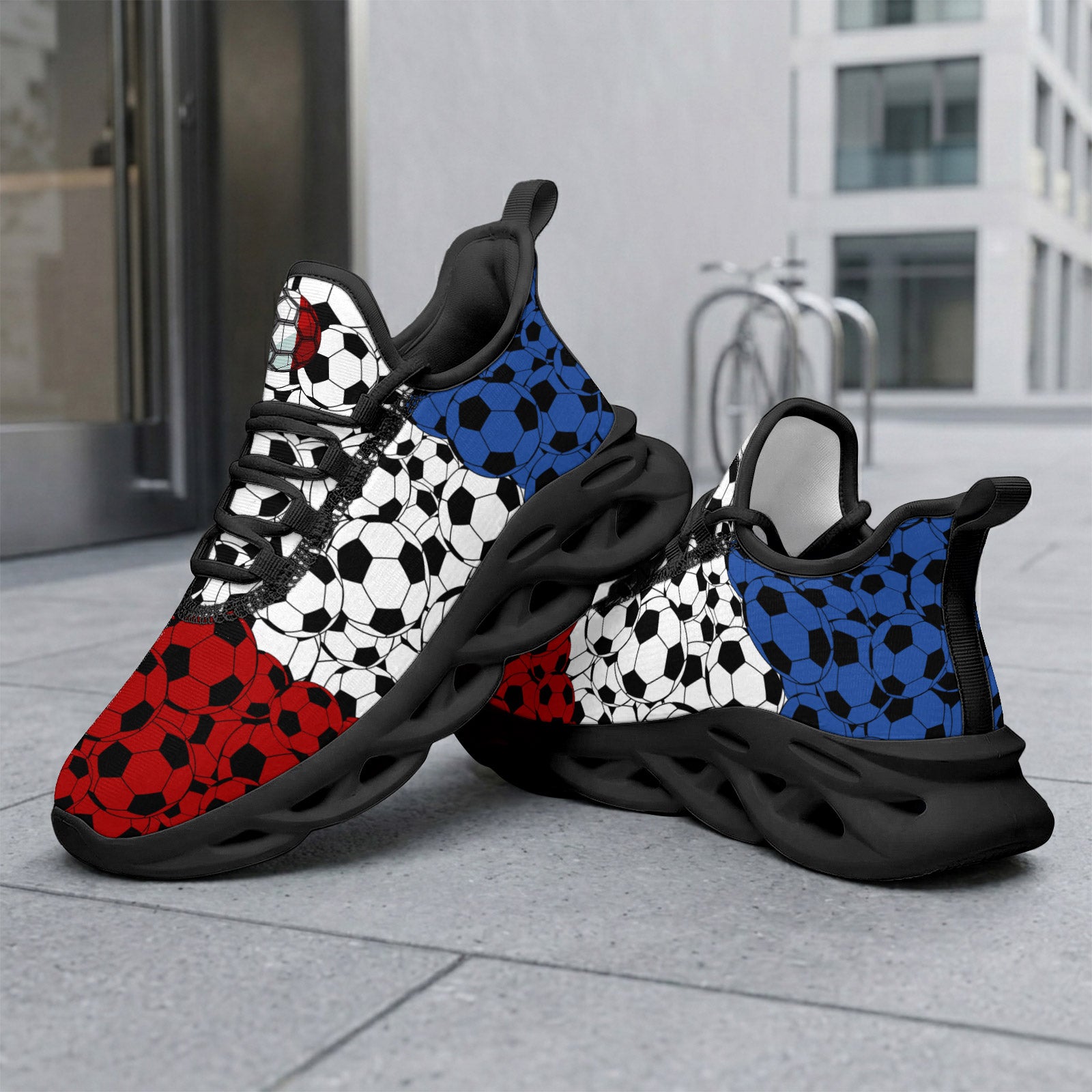 Custom 2026 World Cup France Sneakers DIY Country Flag Running Shoes Lightweight Sport Shoes Gift for Football Fans Personalized Team Name and Logo FN003-F023103-14