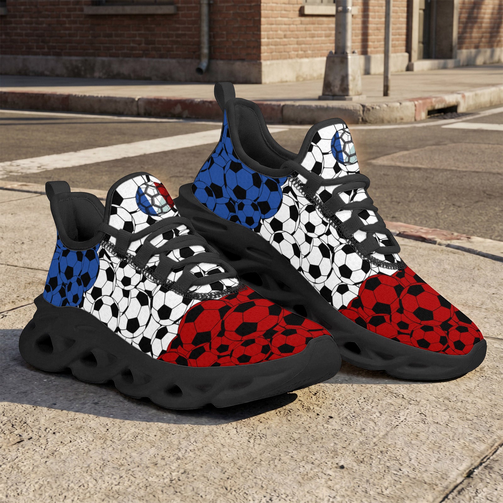 Custom 2026 World Cup France Sneakers DIY Country Flag Running Shoes Lightweight Sport Shoes Gift for Football Fans Personalized Team Name and Logo FN003-F023103-14