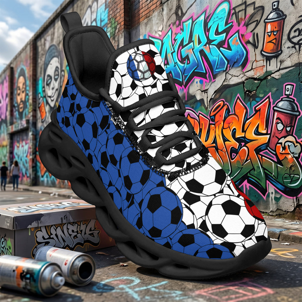 Custom 2026 World Cup France Sneakers DIY Country Flag Running Shoes Lightweight Sport Shoes Gift for Football Fans Personalized Team Name and Logo FN003-F023103-15
