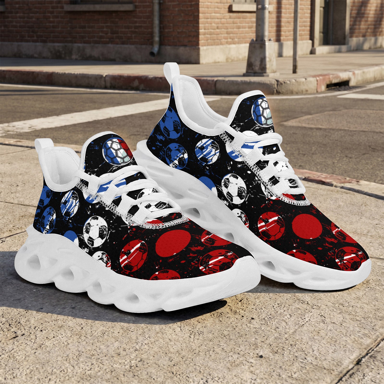 Custom 2026 World Cup France Sneakers DIY Country Flag Running Shoes Lightweight Sport Shoes Gift for Football Fans Personalized Team Name and Logo FN003-F023103-17