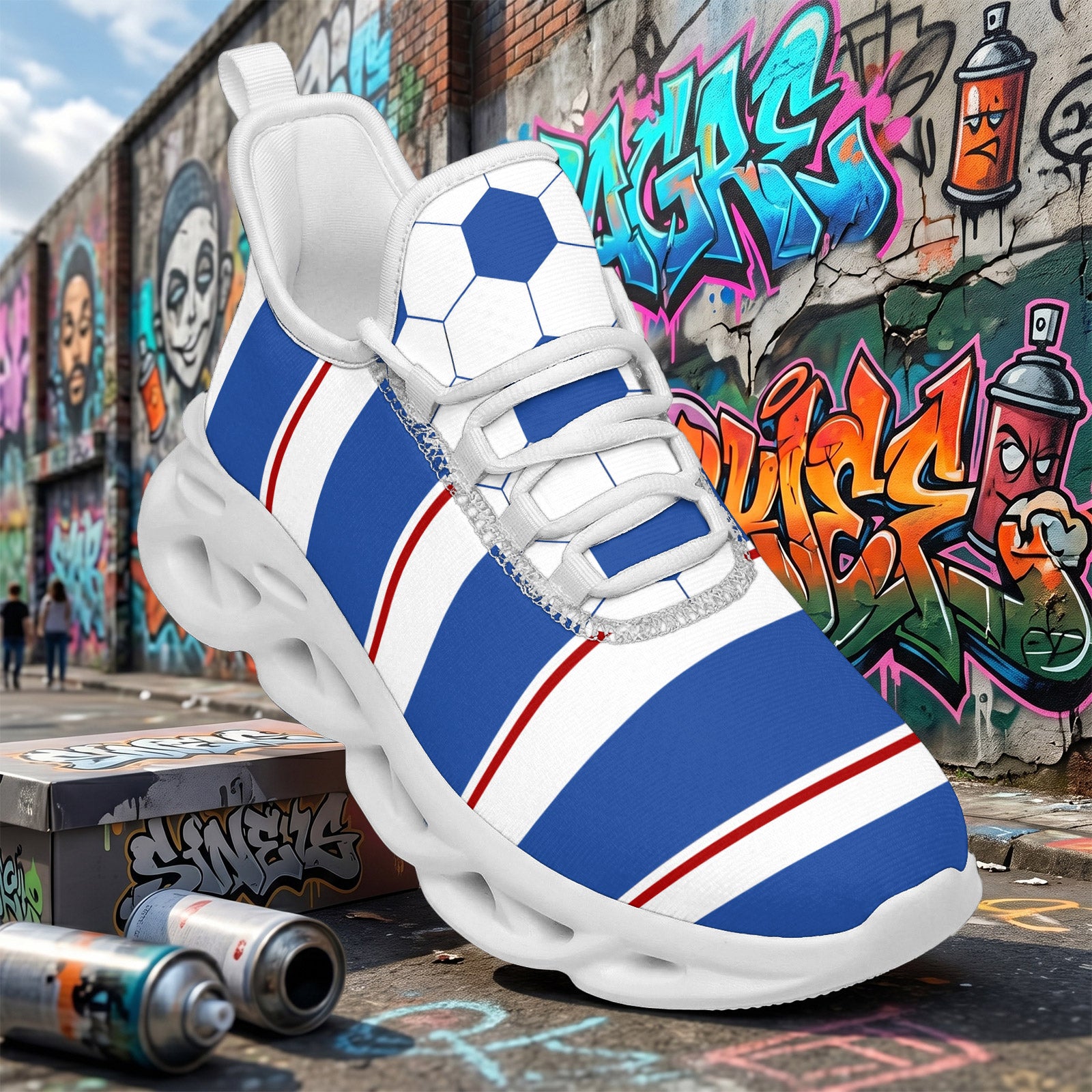 Custom 2026 World Cup France Sneakers DIY Country Flag Running Shoes Lightweight Sport Shoes Gift for Football Fans Personalized Team Name and Logo FN003-F023103-18
