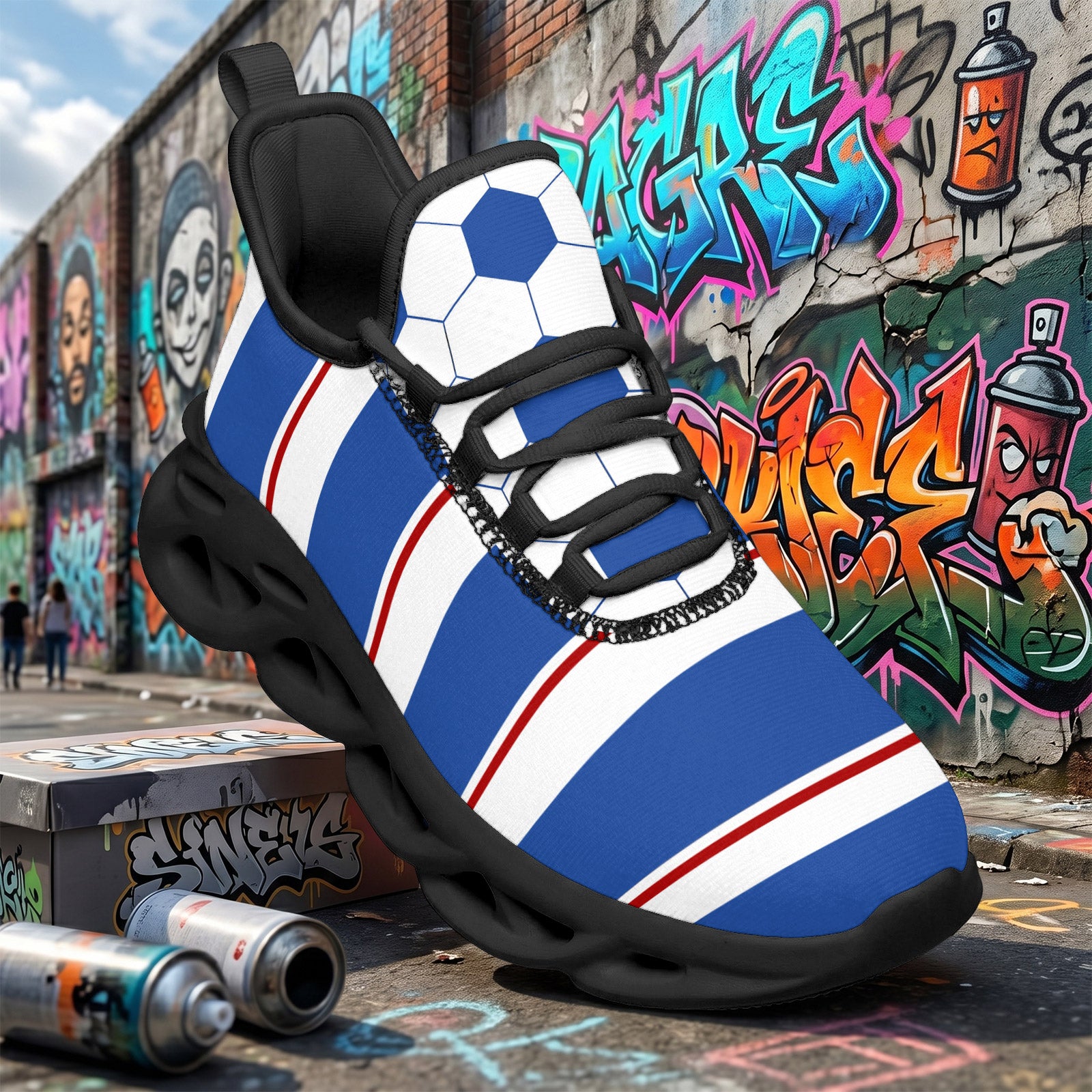 Custom 2026 World Cup France Sneakers DIY Country Flag Running Shoes Lightweight Sport Shoes Gift for Football Fans Personalized Team Name and Logo FN003-F023103-18