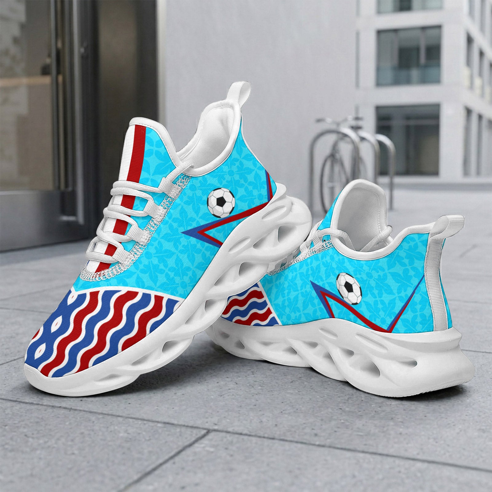 Custom 2026 World Cup France Sneakers DIY Country Flag Running Shoes Lightweight Sport Shoes Gift for Football Fans Personalized Team Name and Logo FN003-F023103-19