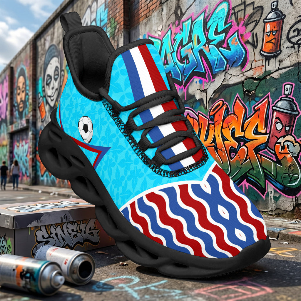 Custom 2026 World Cup France Sneakers DIY Country Flag Running Shoes Lightweight Sport Shoes Gift for Football Fans Personalized Team Name and Logo FN003-F023103-19