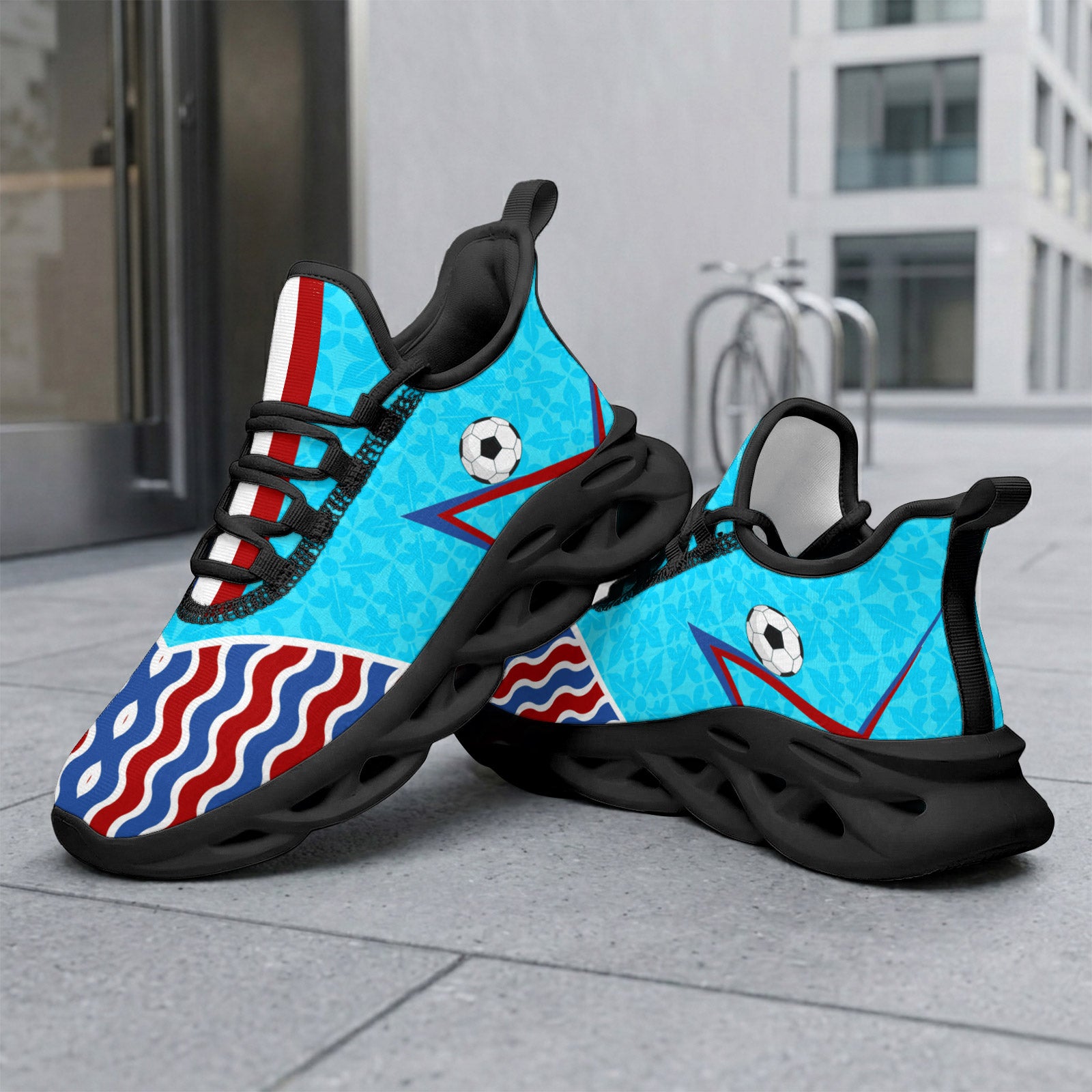 Custom 2026 World Cup France Sneakers DIY Country Flag Running Shoes Lightweight Sport Shoes Gift for Football Fans Personalized Team Name and Logo FN003-F023103-19