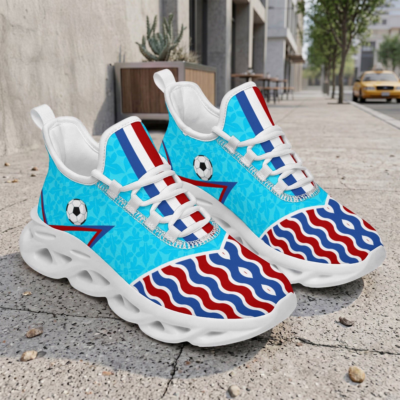 Custom 2026 World Cup France Sneakers DIY Country Flag Running Shoes Lightweight Sport Shoes Gift for Football Fans Personalized Team Name and Logo FN003-F023103-19