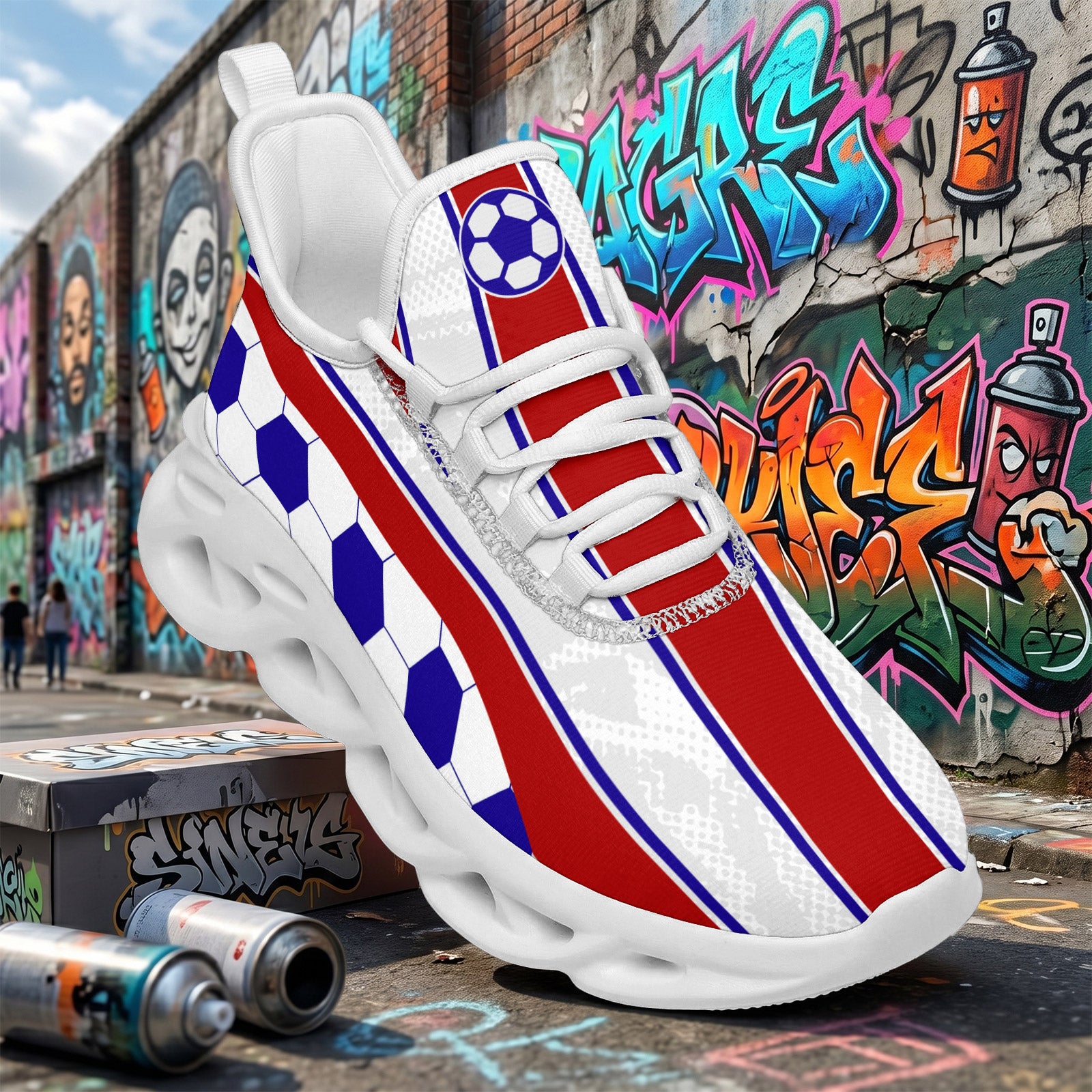 Custom 2026 World Cup France Sneakers DIY Country Flag Running Shoes Lightweight Sport Shoes Gift for Football Fans Personalized Team Name and Logo FN003-F023103-1