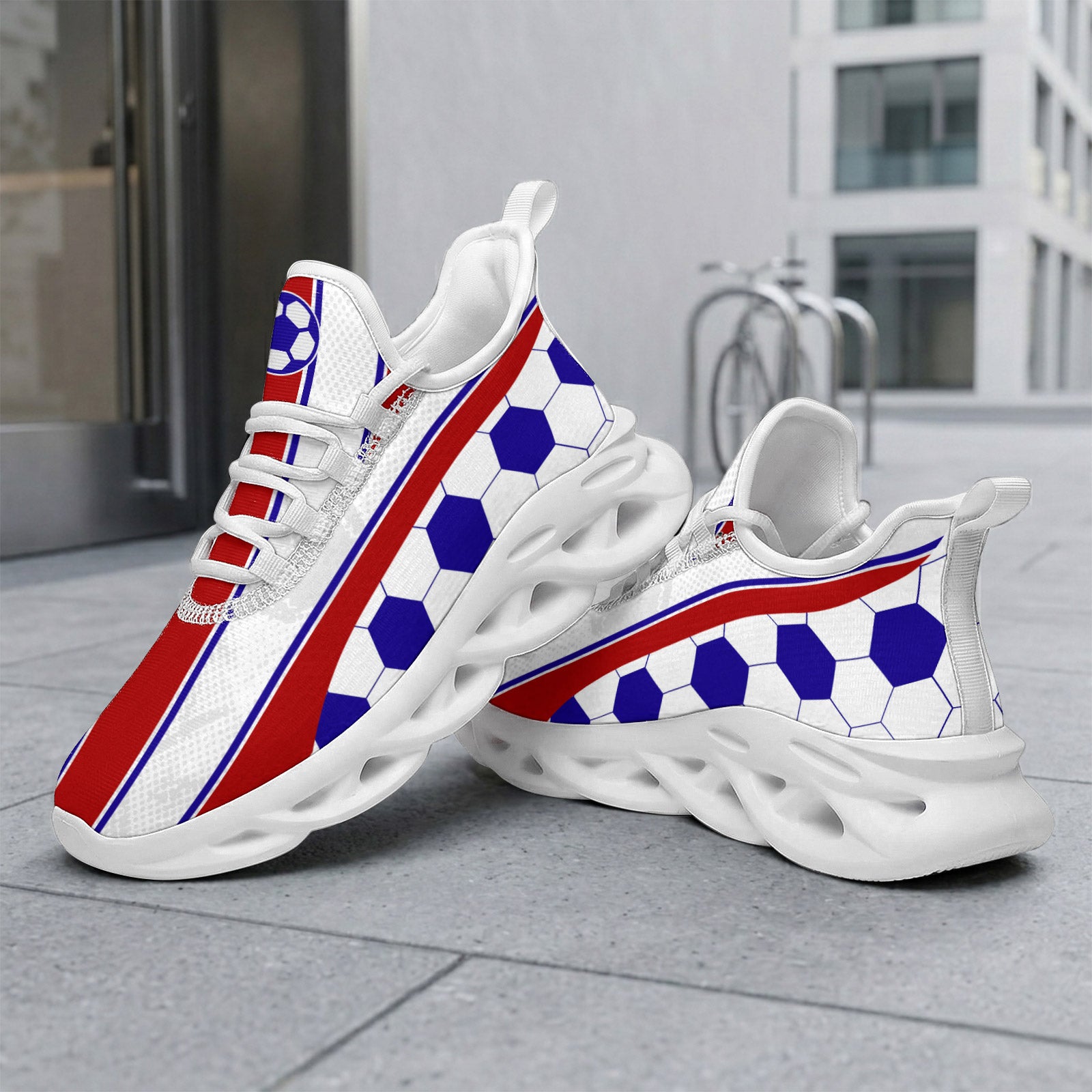 Custom 2026 World Cup France Sneakers DIY Country Flag Running Shoes Lightweight Sport Shoes Gift for Football Fans Personalized Team Name and Logo FN003-F023103-1