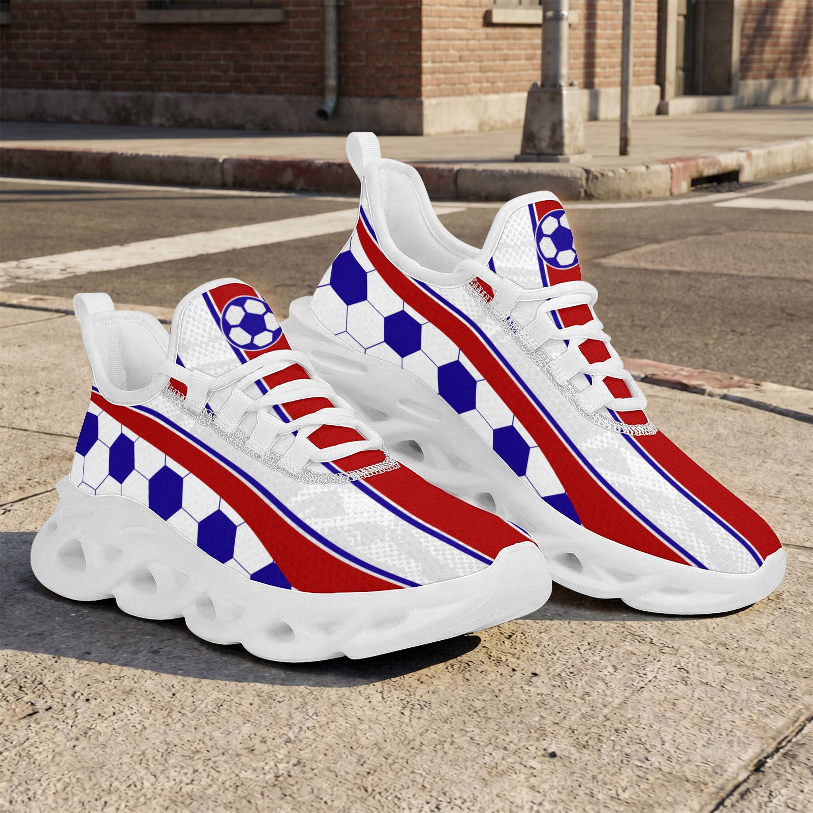 Custom 2026 World Cup France Sneakers DIY Country Flag Running Shoes Lightweight Sport Shoes Gift for Football Fans Personalized Team Name and Logo FN003-F023103-1