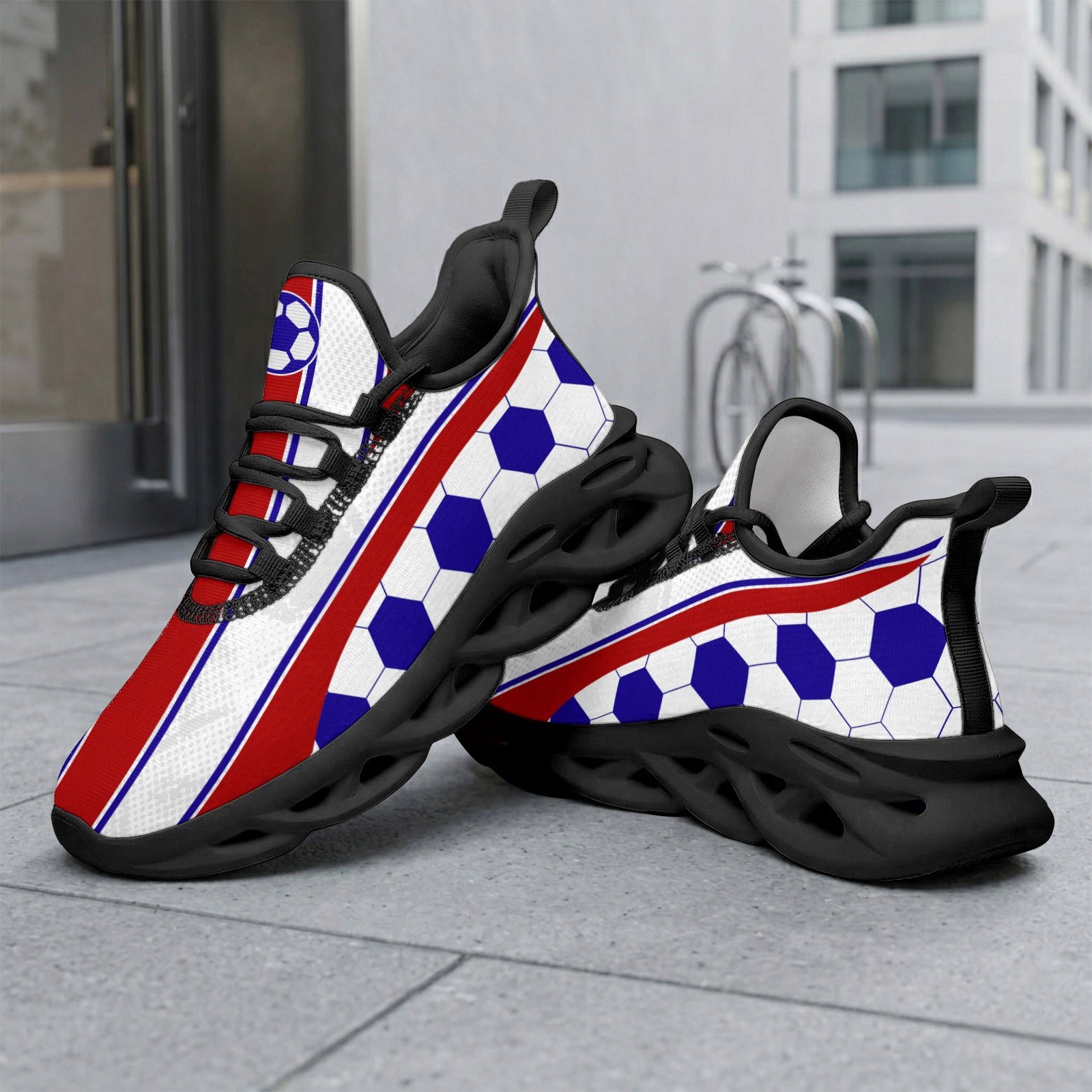 Custom 2026 World Cup France Sneakers DIY Country Flag Running Shoes Lightweight Sport Shoes Gift for Football Fans Personalized Team Name and Logo FN003-F023103-1