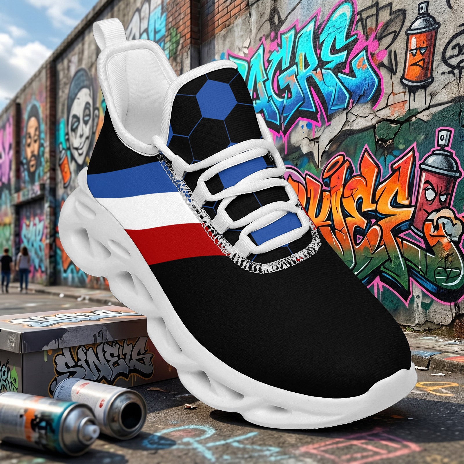 Custom 2026 World Cup France Sneakers DIY Country Flag Running Shoes Lightweight Sport Shoes Gift for Football Fans Personalized Team Name and Logo FN003-F023103-20