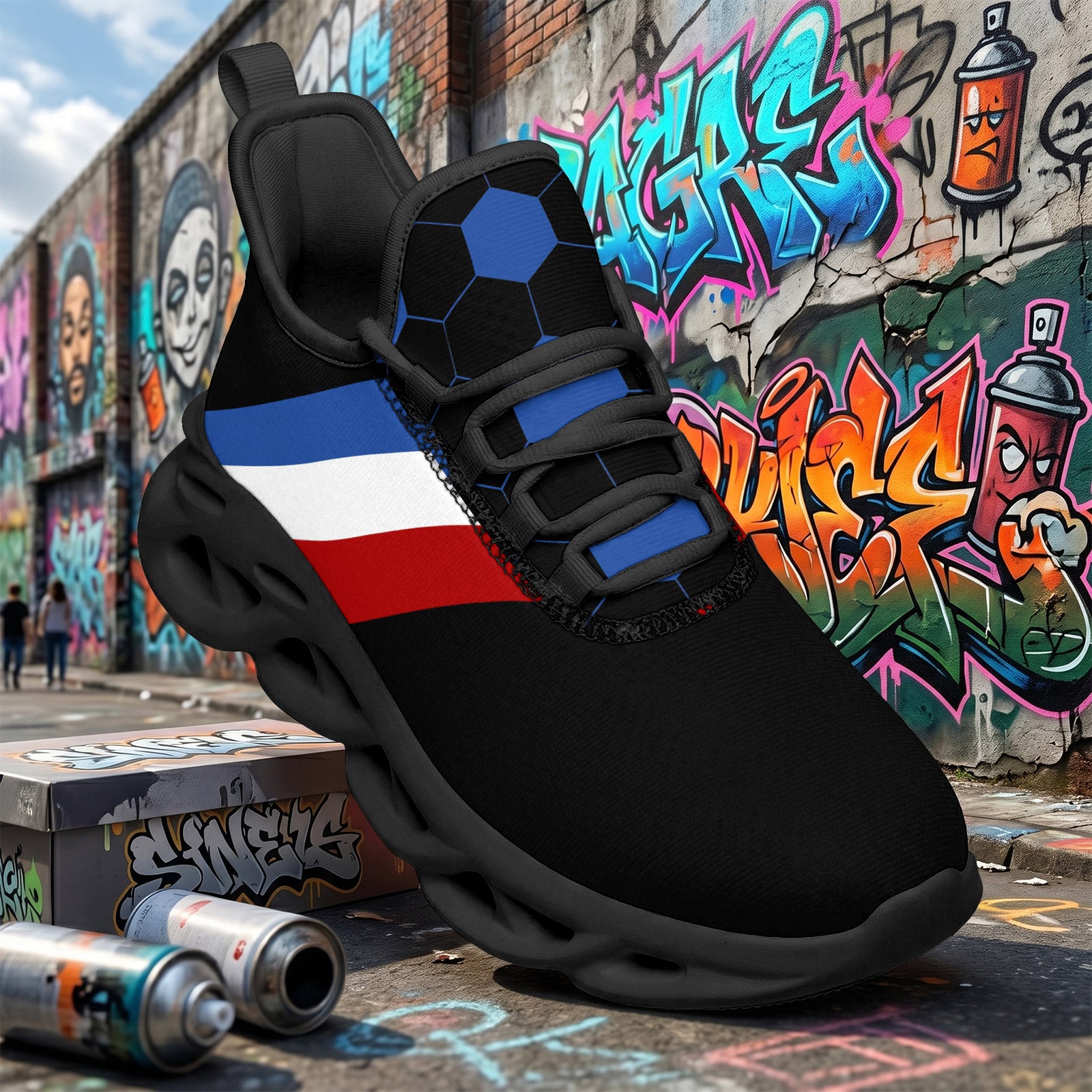 Custom 2026 World Cup France Sneakers DIY Country Flag Running Shoes Lightweight Sport Shoes Gift for Football Fans Personalized Team Name and Logo FN003-F023103-20