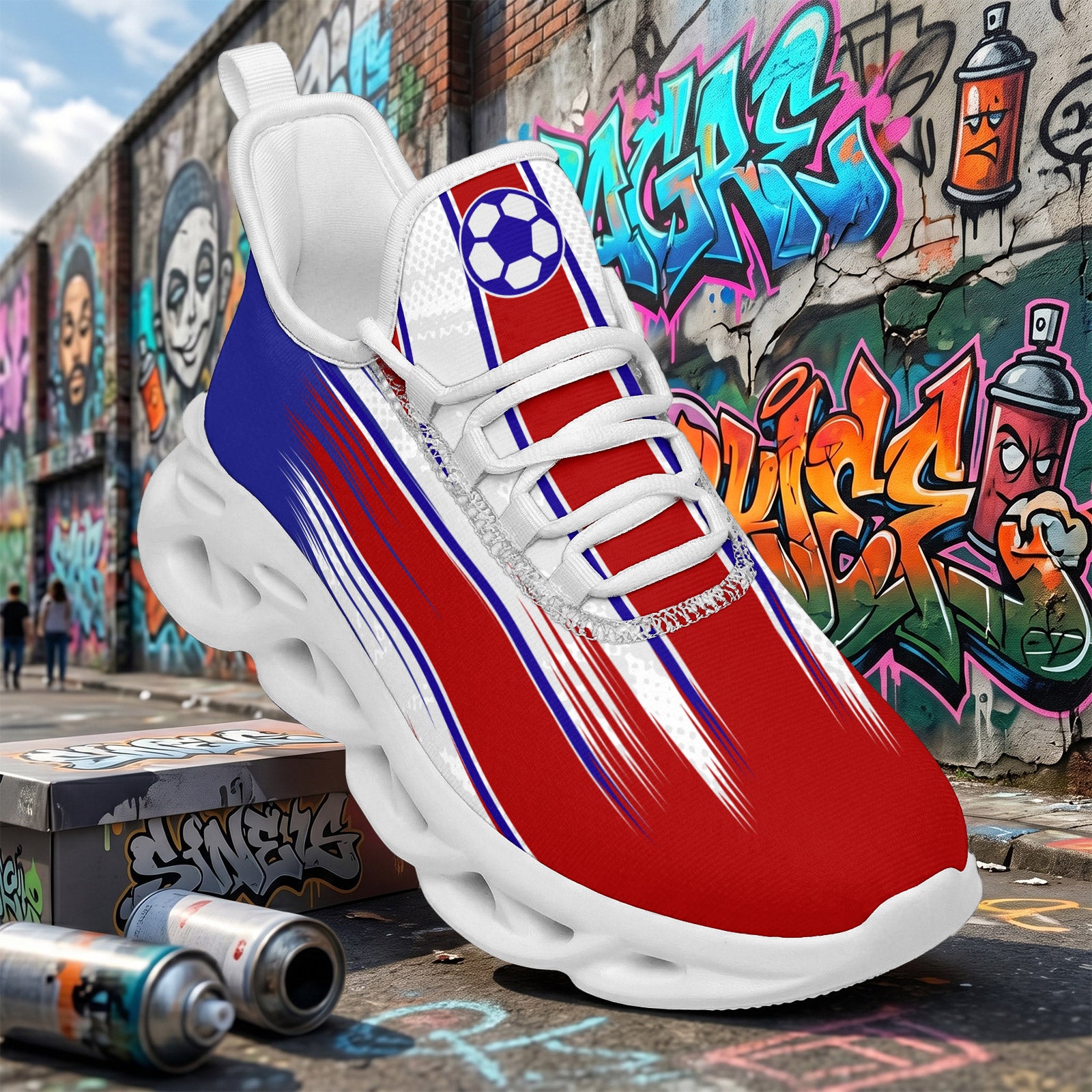 Custom 2026 World Cup France Sneakers DIY Country Flag Running Shoes Lightweight Sport Shoes Gift for Football Fans Personalized Team Name and Logo FN003-F023103-2