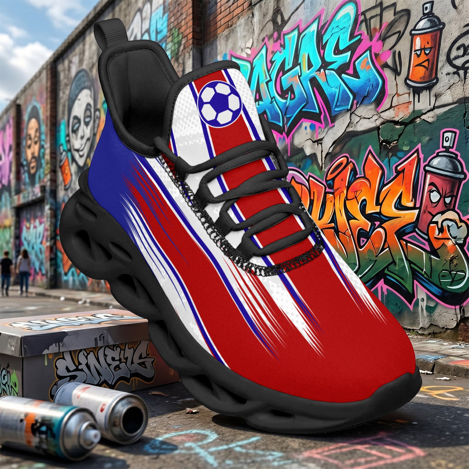 Custom 2026 World Cup France Sneakers DIY Country Flag Running Shoes Lightweight Sport Shoes Gift for Football Fans Personalized Team Name and Logo FN003-F023103-2
