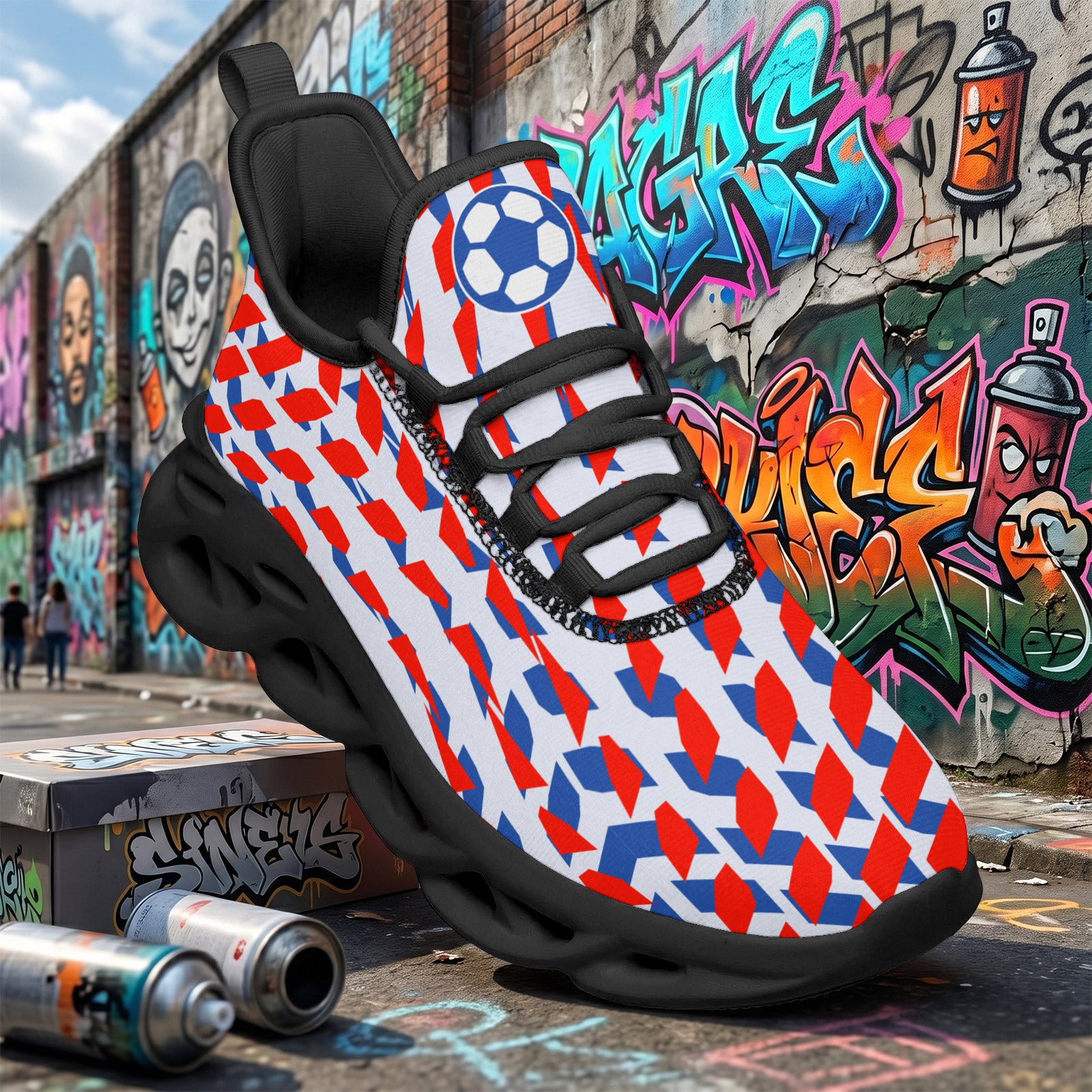 Custom 2026 World Cup France Sneakers DIY Country Flag Running Shoes Lightweight Sport Shoes Gift for Football Fans Personalized Team Name and Logo FN003-F023103-3