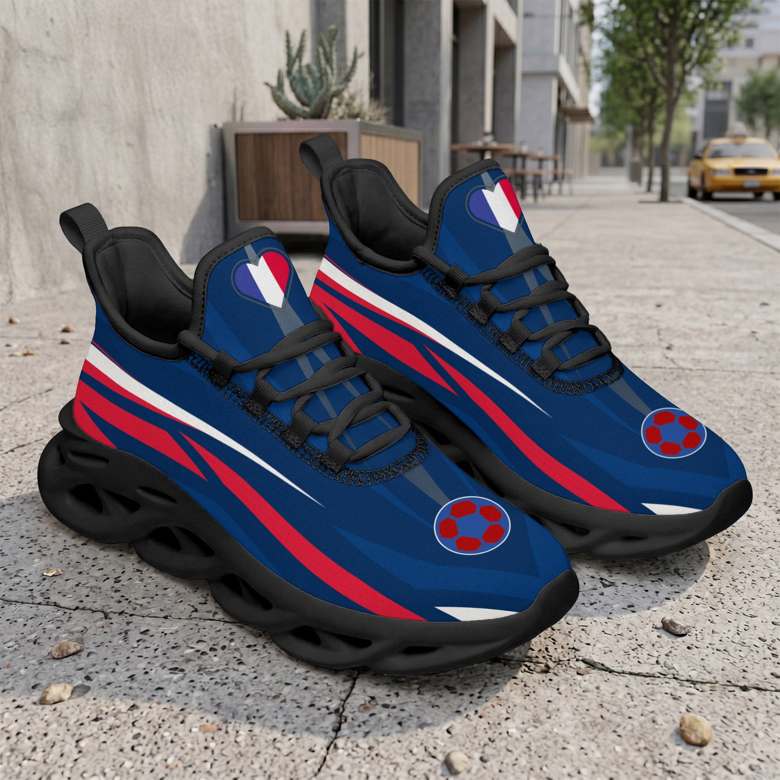 Custom 2026 World Cup France Sneakers DIY Country Flag Running Shoes Lightweight Sport Shoes Gift for Football Fans Personalized Team Name and Logo FN003-F023103-4
