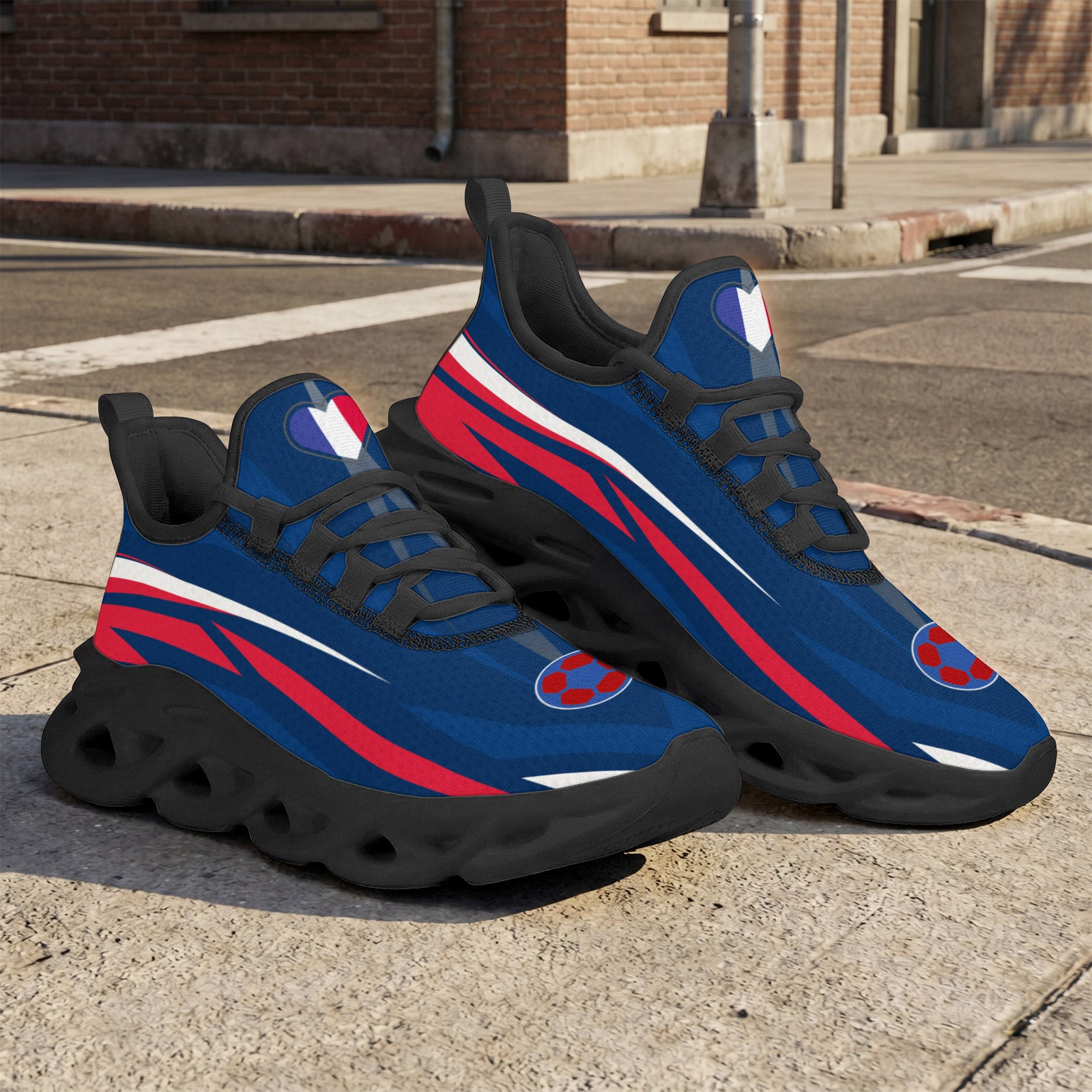 Custom 2026 World Cup France Sneakers DIY Country Flag Running Shoes Lightweight Sport Shoes Gift for Football Fans Personalized Team Name and Logo FN003-F023103-4