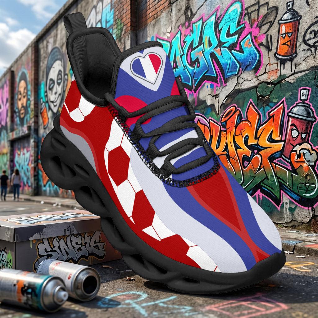 Custom 2026 World Cup France Sneakers DIY Country Flag Running Shoes Lightweight Sport Shoes Gift for Football Fans Personalized Team Name and Logo FN003-F023103-5